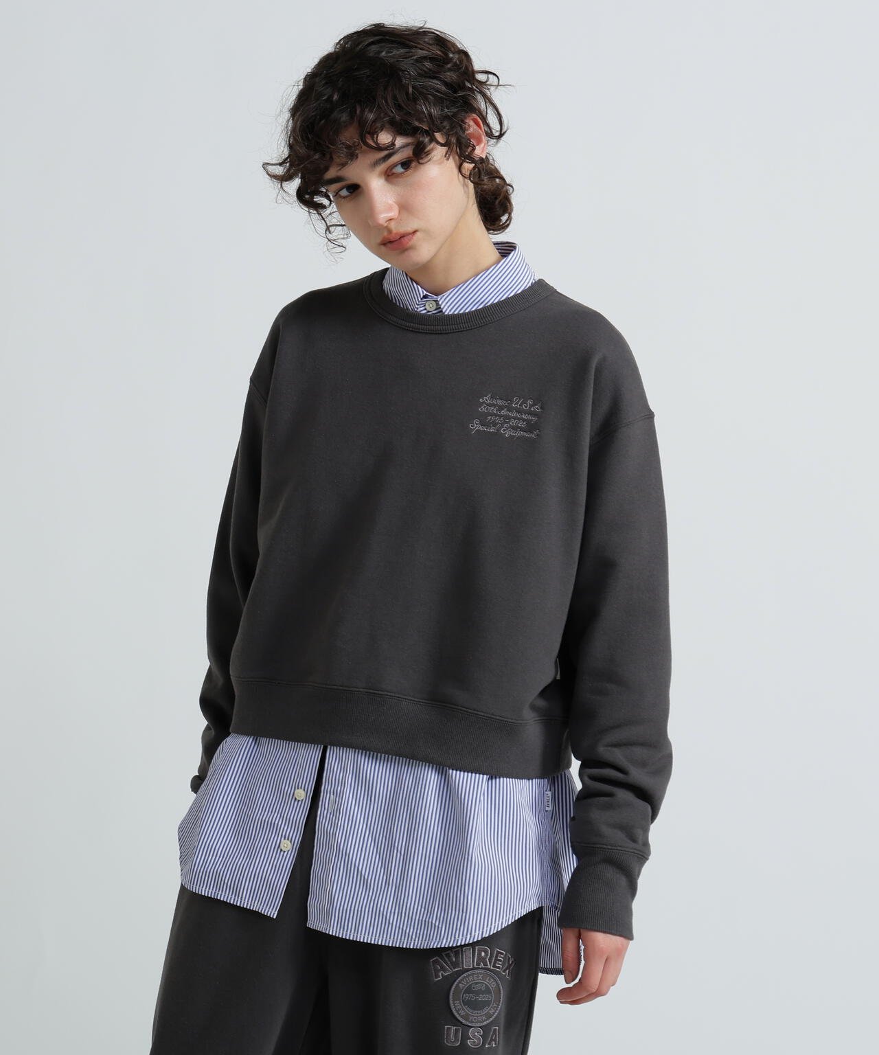 WOMAN》AVIREX 50th VARSITY CREW SWAET/バーシティークルーネック