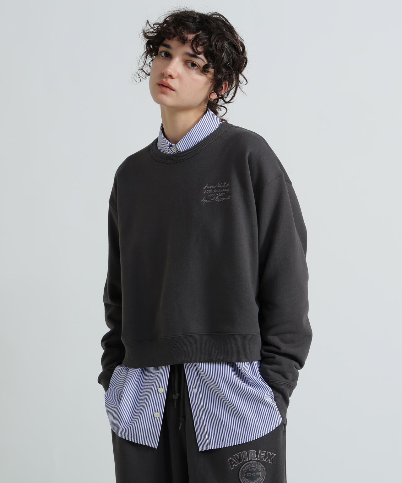 WOMAN》AVIREX 50th VARSITY CREW SWAET/バーシティークルーネック