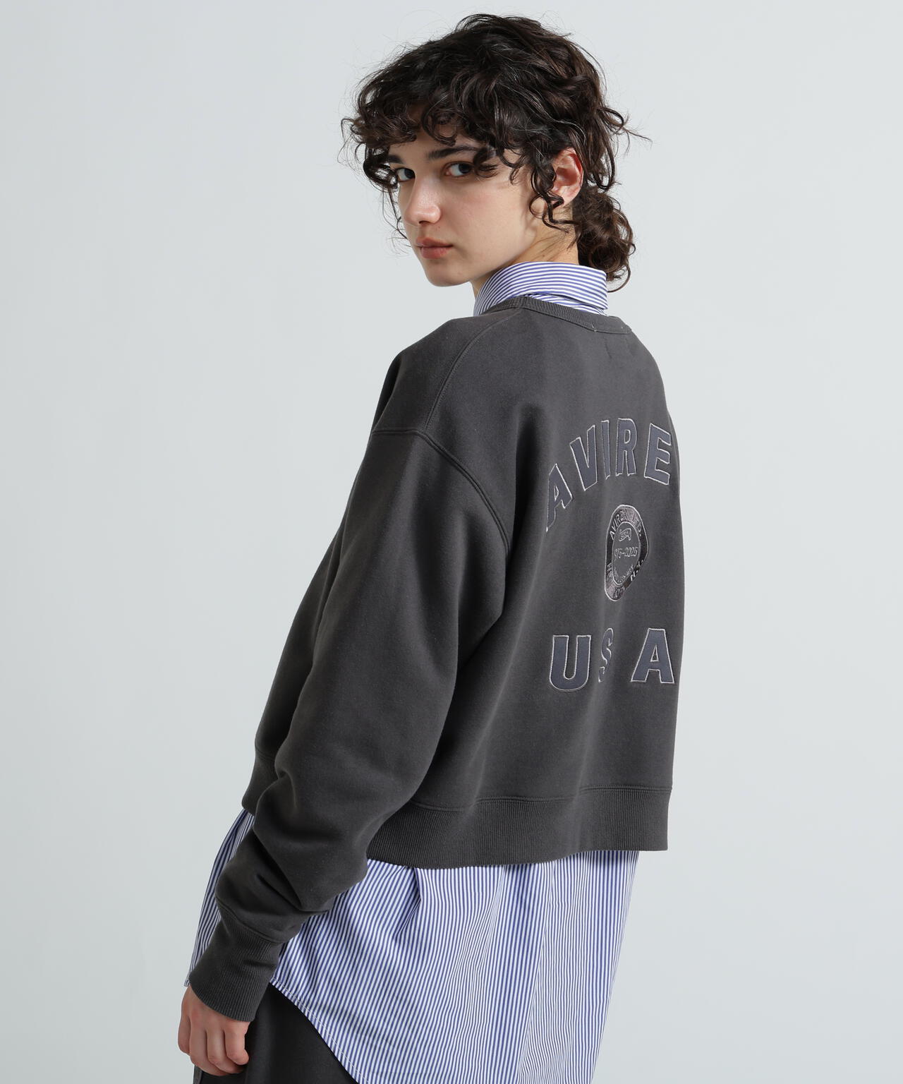 WOMAN》AVIREX 50th VARSITY CREW SWAET/バーシティークルーネック