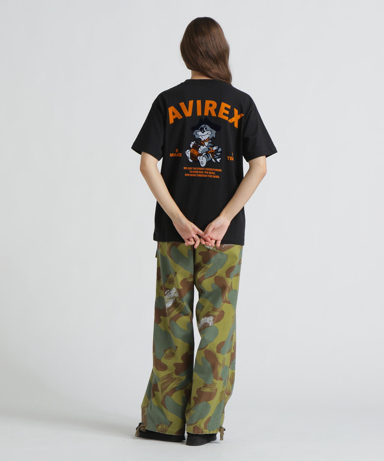 AVIREX × ATEEZ / FLOCKY PRINT T-SHIRT ”TOMCAT” | AVIREX