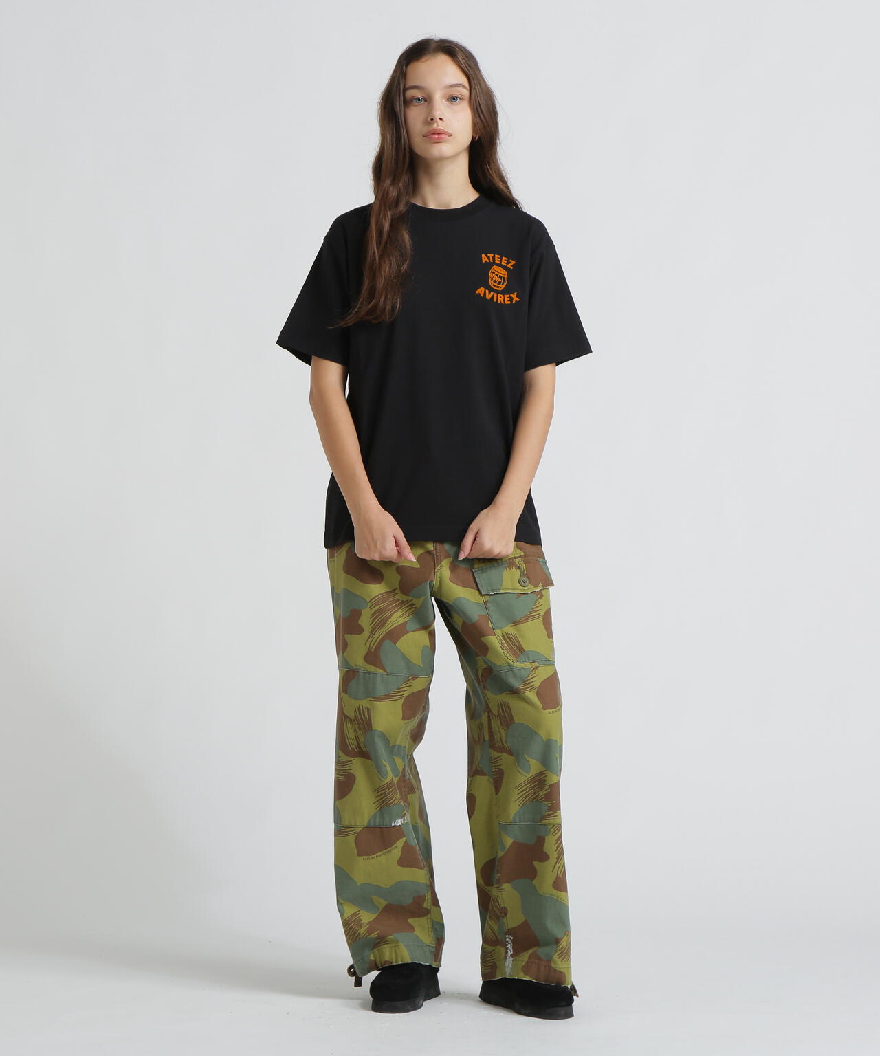 AVIREX × ATEEZ / FLOCKY PRINT T-SHIRT ”TOMCAT”