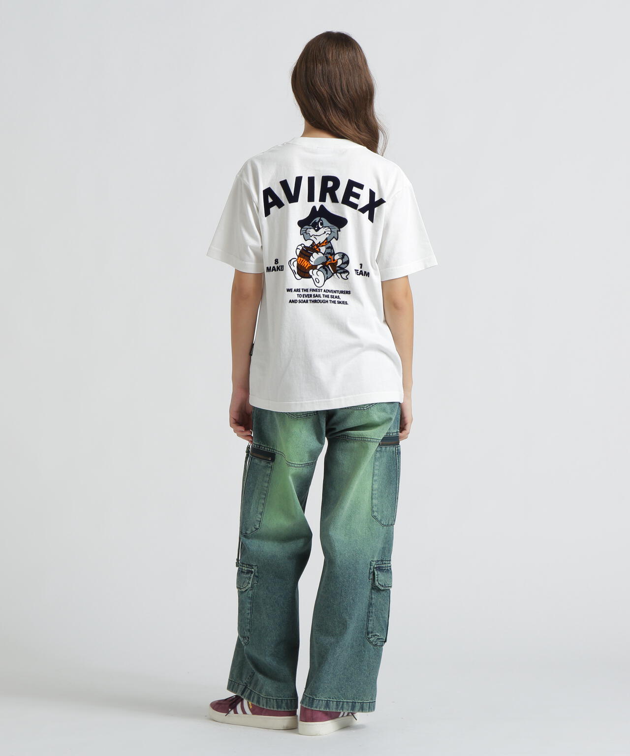 AVIREX × ATEEZ / FLOCKY PRINT T-SHIRT ”TOMCAT” | AVIREX