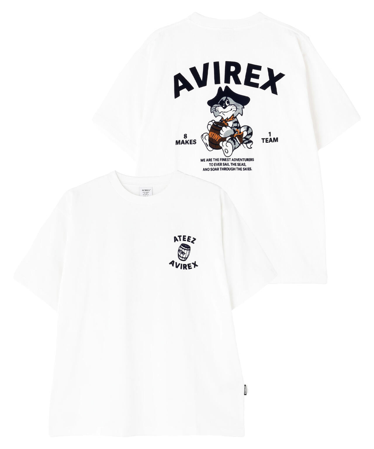 AVIREX × ATEEZ / FLOCKY PRINT T-SHIRT ”TOMCAT”