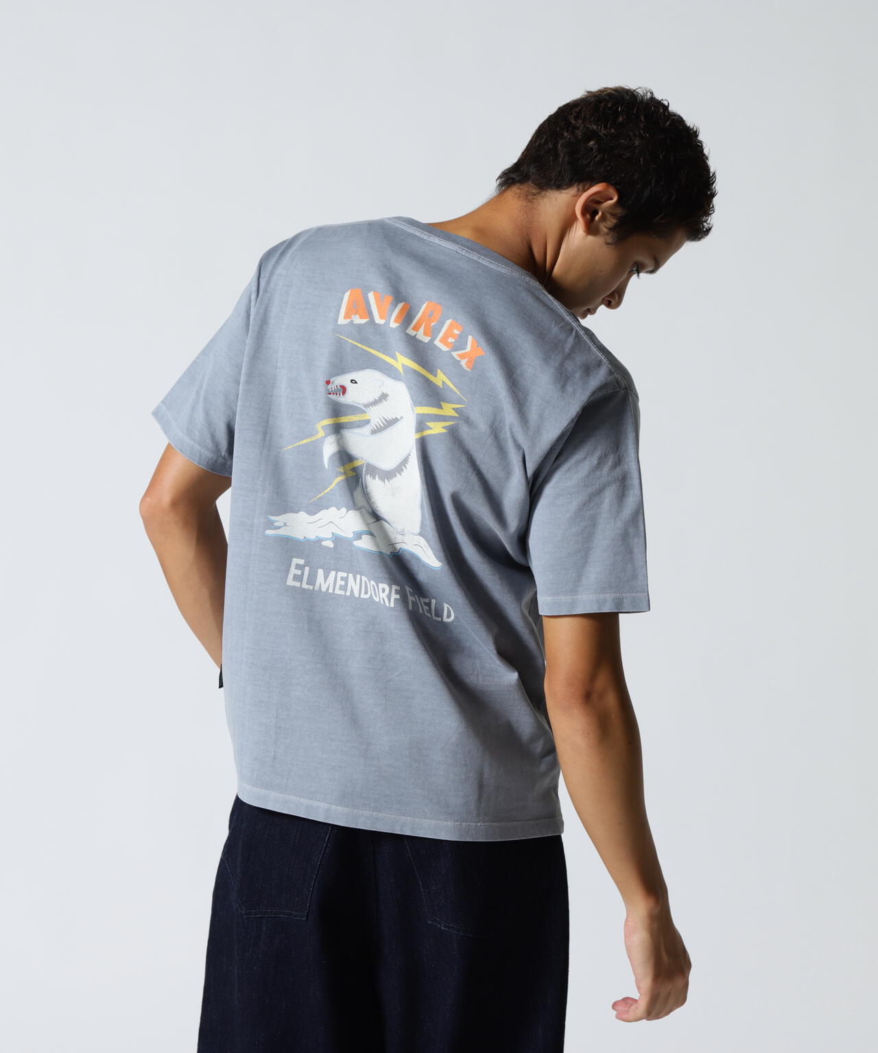 【未使用品・タグ付き】アルゼンチン代表  Tシャツ グレー XL 直営店限定》FADE WASH ALASKA T-SHIRT | AVIREX（アヴィレックス