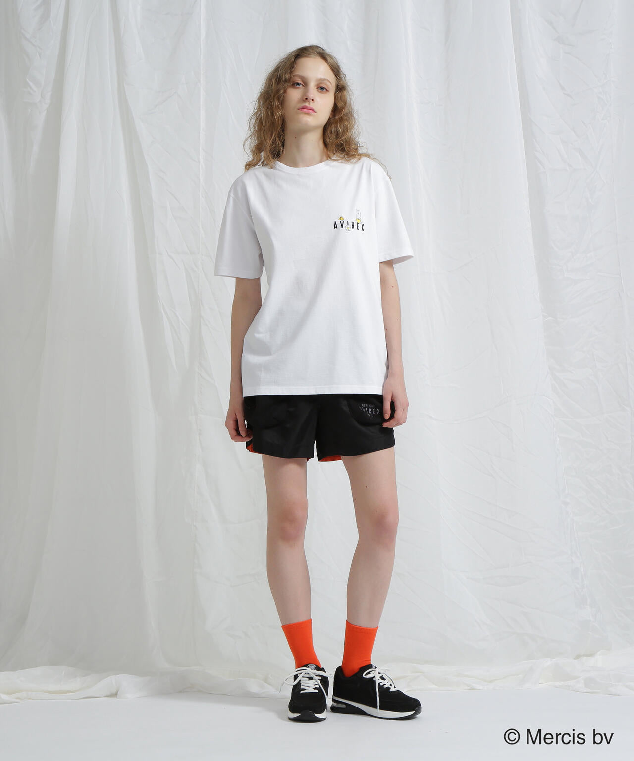 《AVIREX×miffy》WEB限定 EMBROIDERY T-SHIRT/アヴィレックス×ミッフィー 刺繍Tシャツ
