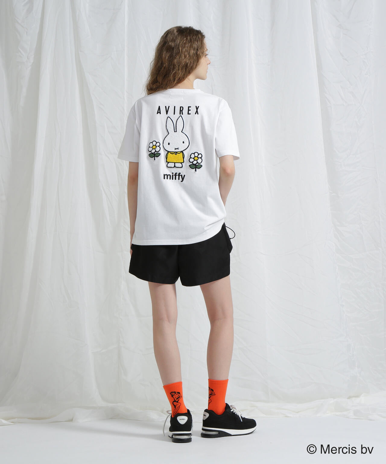 《AVIREX×miffy》WEB限定 EMBROIDERY T-SHIRT/アヴィレックス×ミッフィー 刺繍Tシャツ