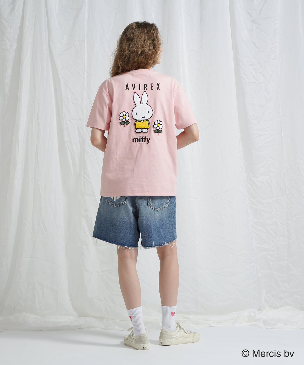 《AVIREX×miffy》WEB限定 EMBROIDERY T-SHIRT/アヴィレックス×ミッフィー 刺繍Tシャツ