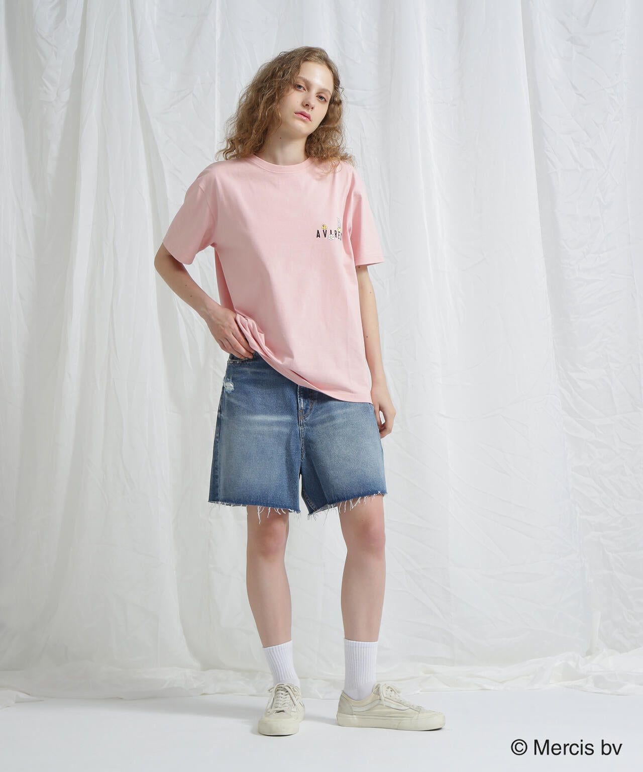 《AVIREX×miffy》WEB限定 EMBROIDERY T-SHIRT/アヴィレックス×ミッフィー 刺繍Tシャツ