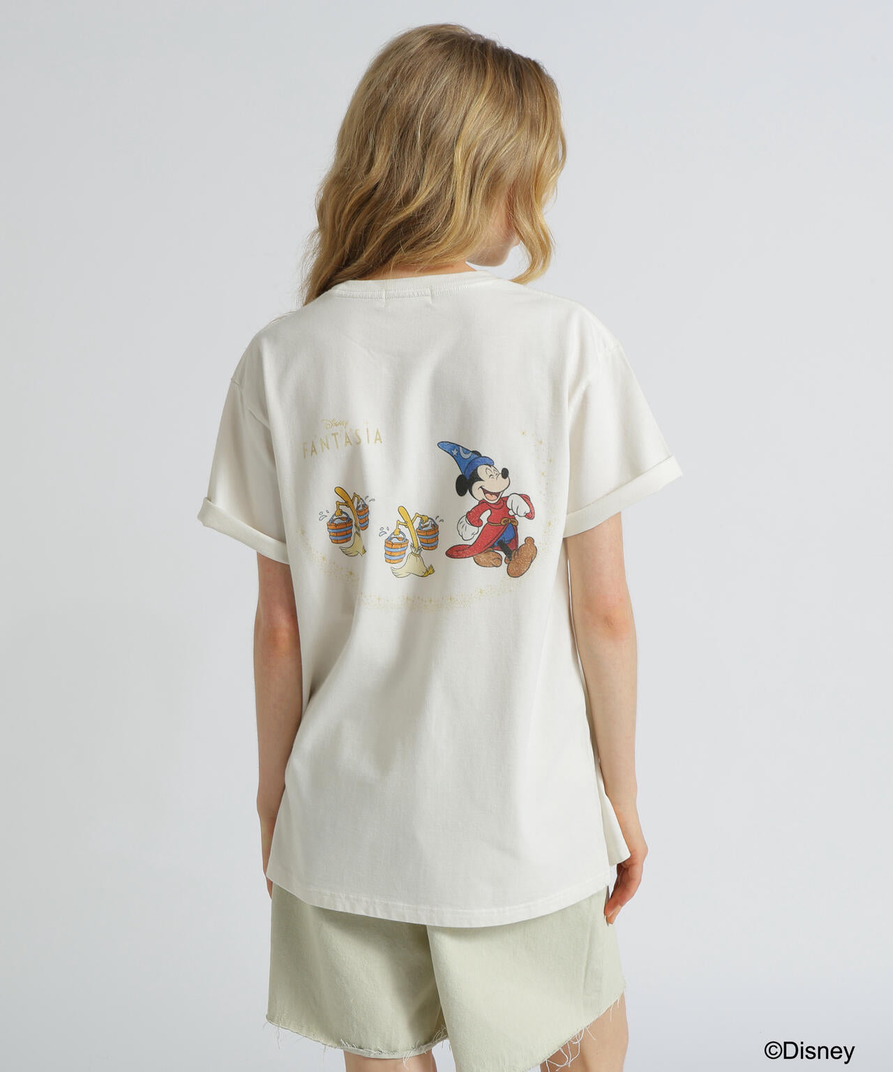 Disney Collection》FANTASIA / MICKEY MOUSE / L-BROOM T-SHIRT
