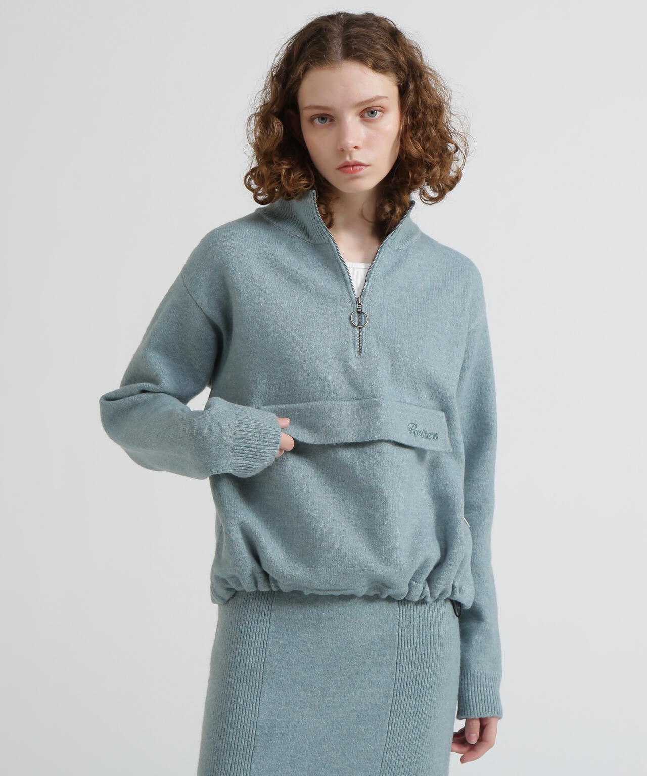 《直営店限定》SHAGGY STAND PULLOVER KNIT/シャギーニット