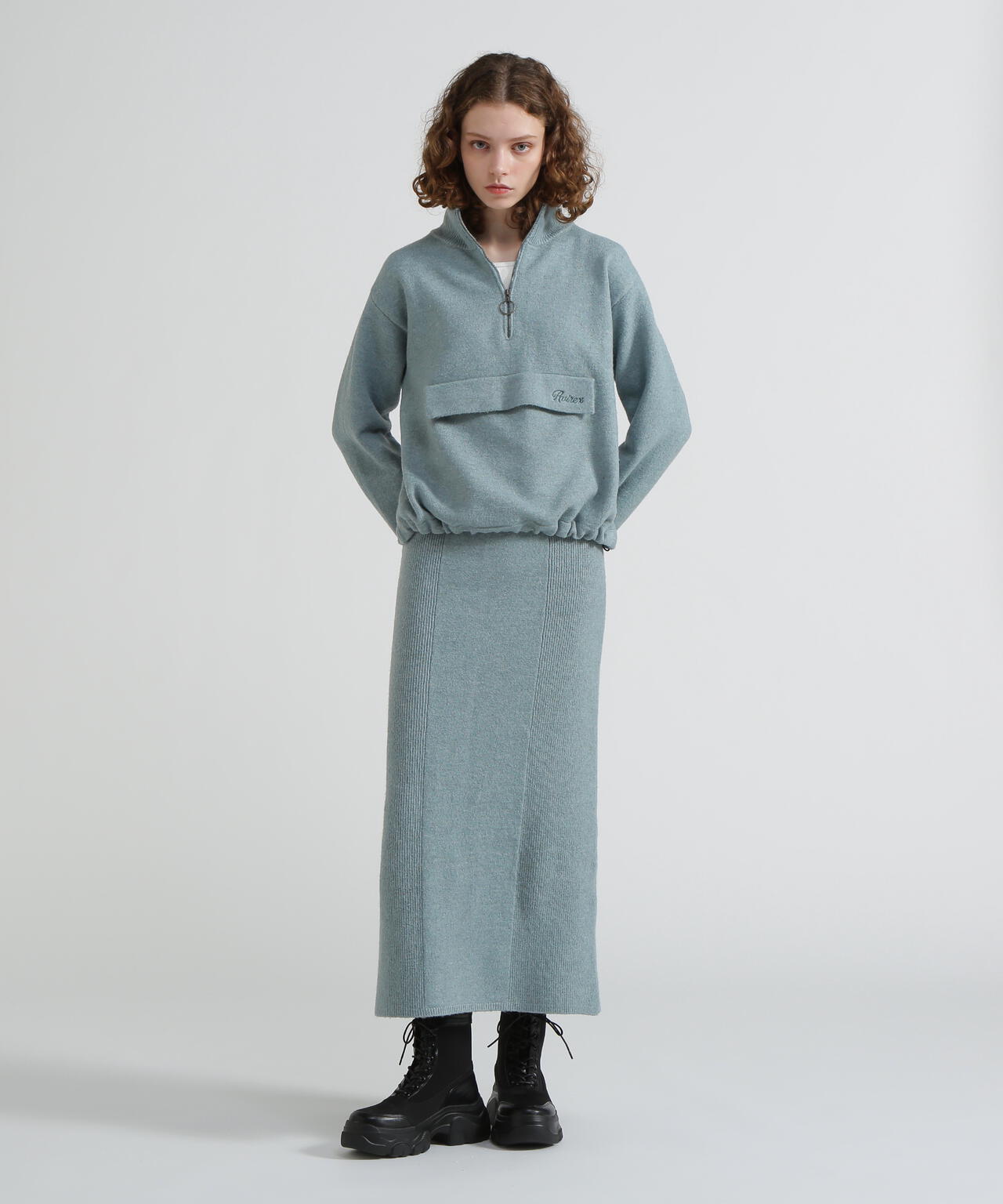 《直営店限定》SHAGGY STAND PULLOVER KNIT/シャギーニット