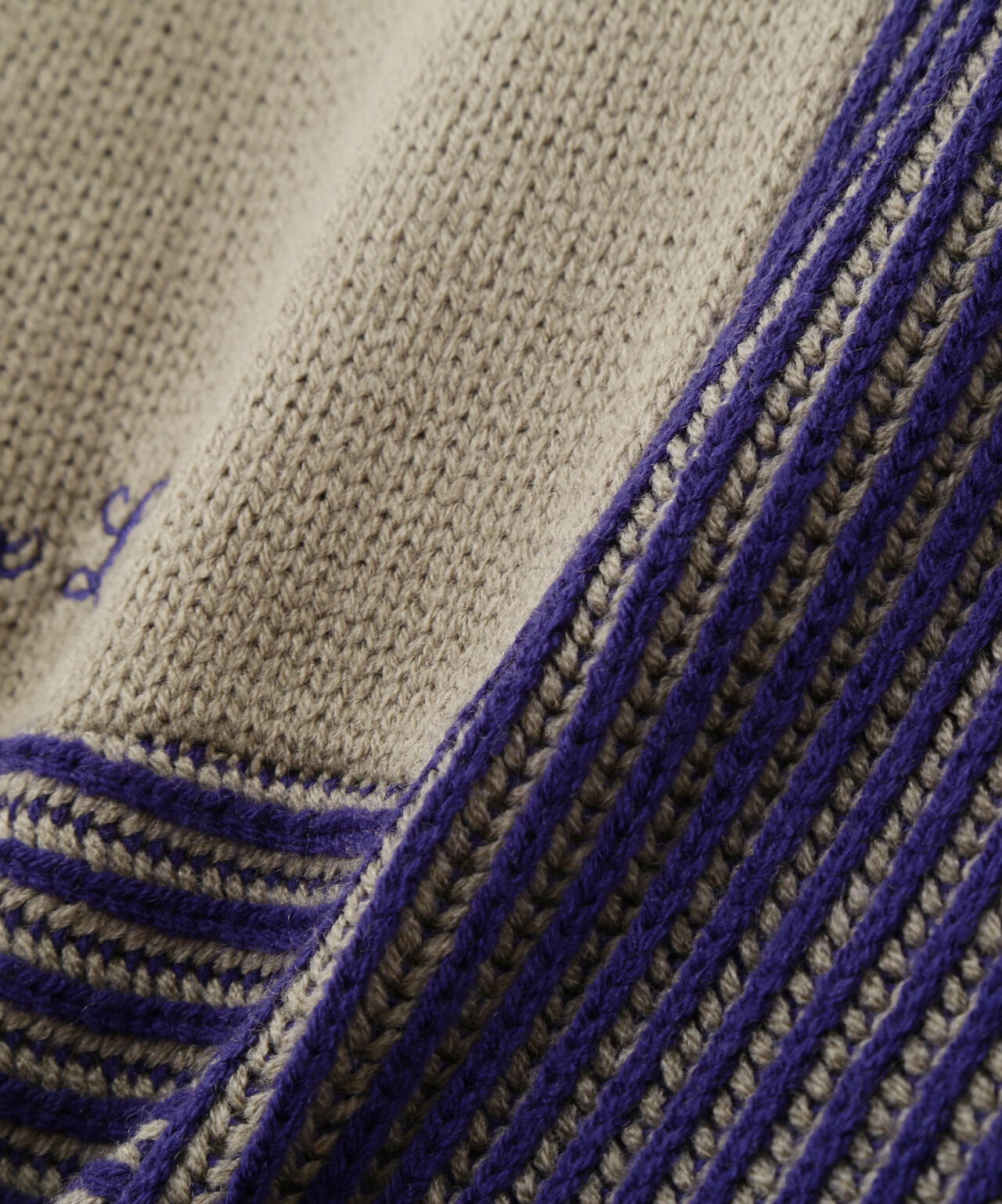 《直営店限定》MELANGE SWITCHING KINT PULLOVER/メランジニット