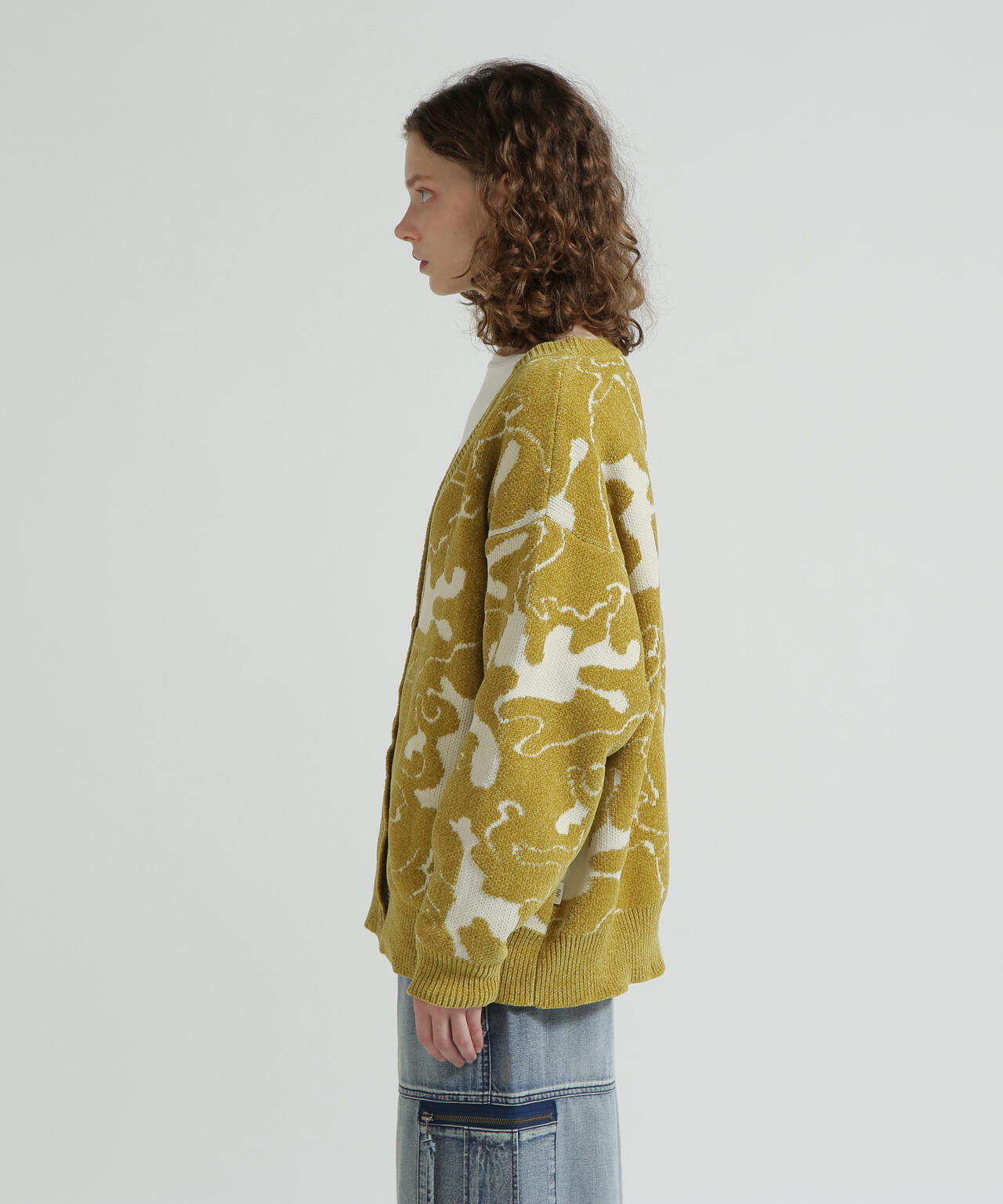 《直営店限定》BOUCLE CAMO KINT CARDIGAN