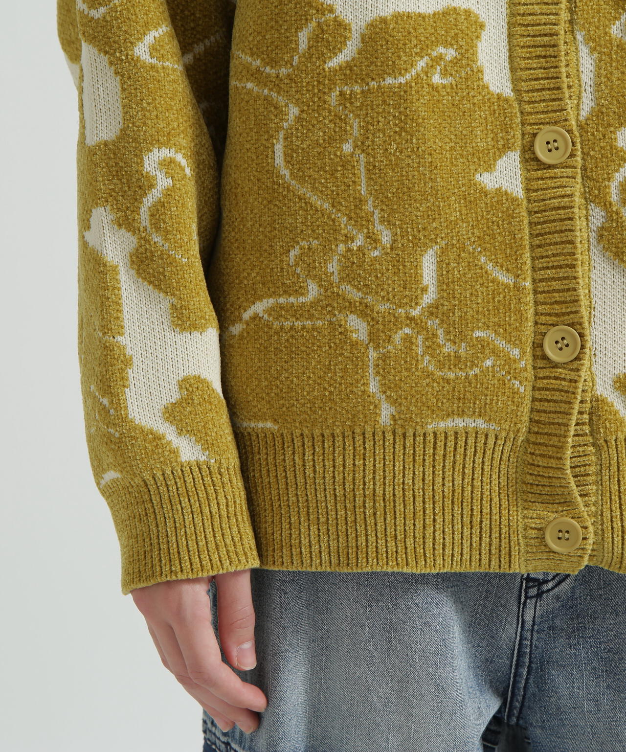 《直営店限定》BOUCLE CAMO KINT CARDIGAN