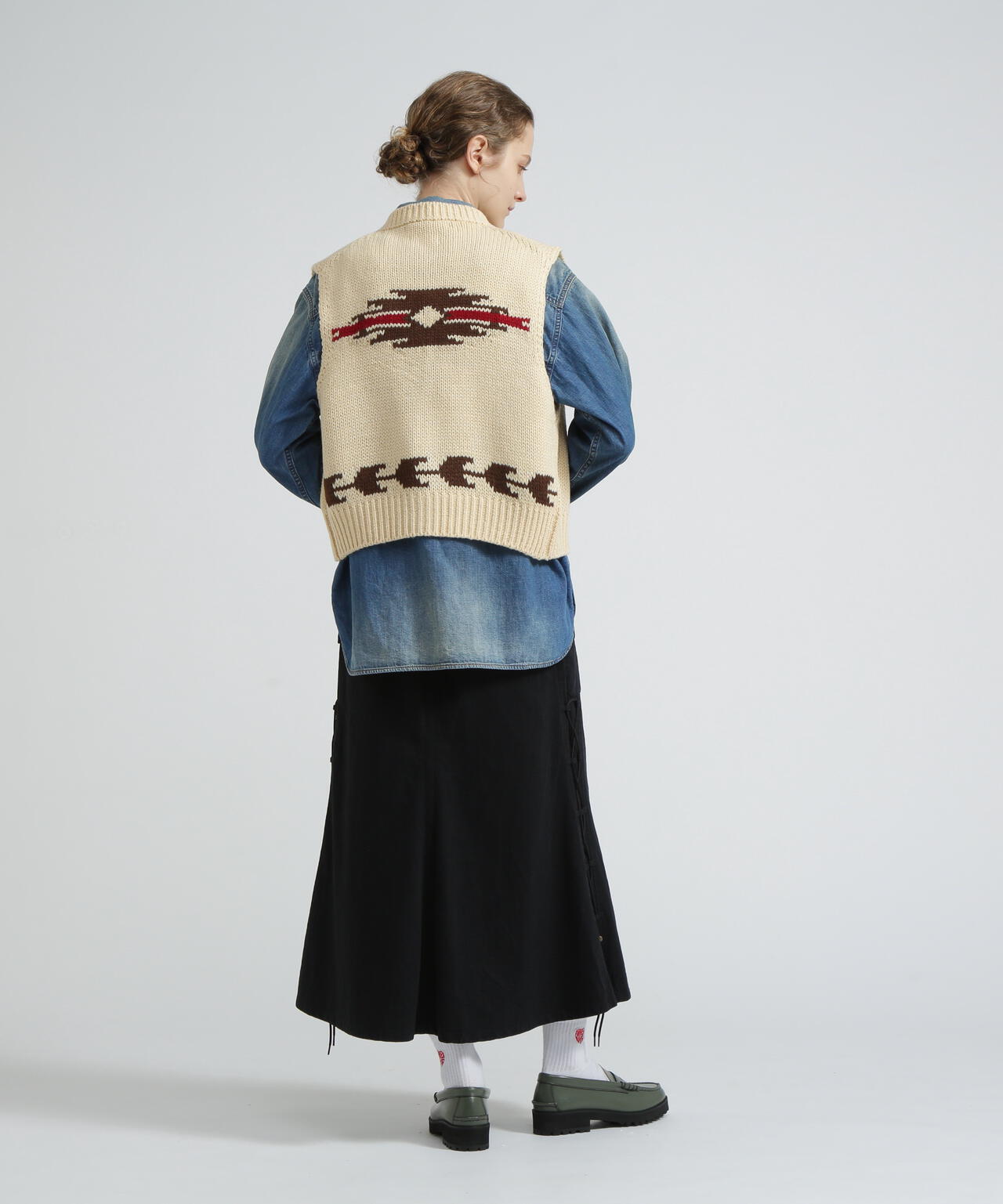 《WOMAN/直営店限定》PATTERN KINT VEST/パターンニットベスト
