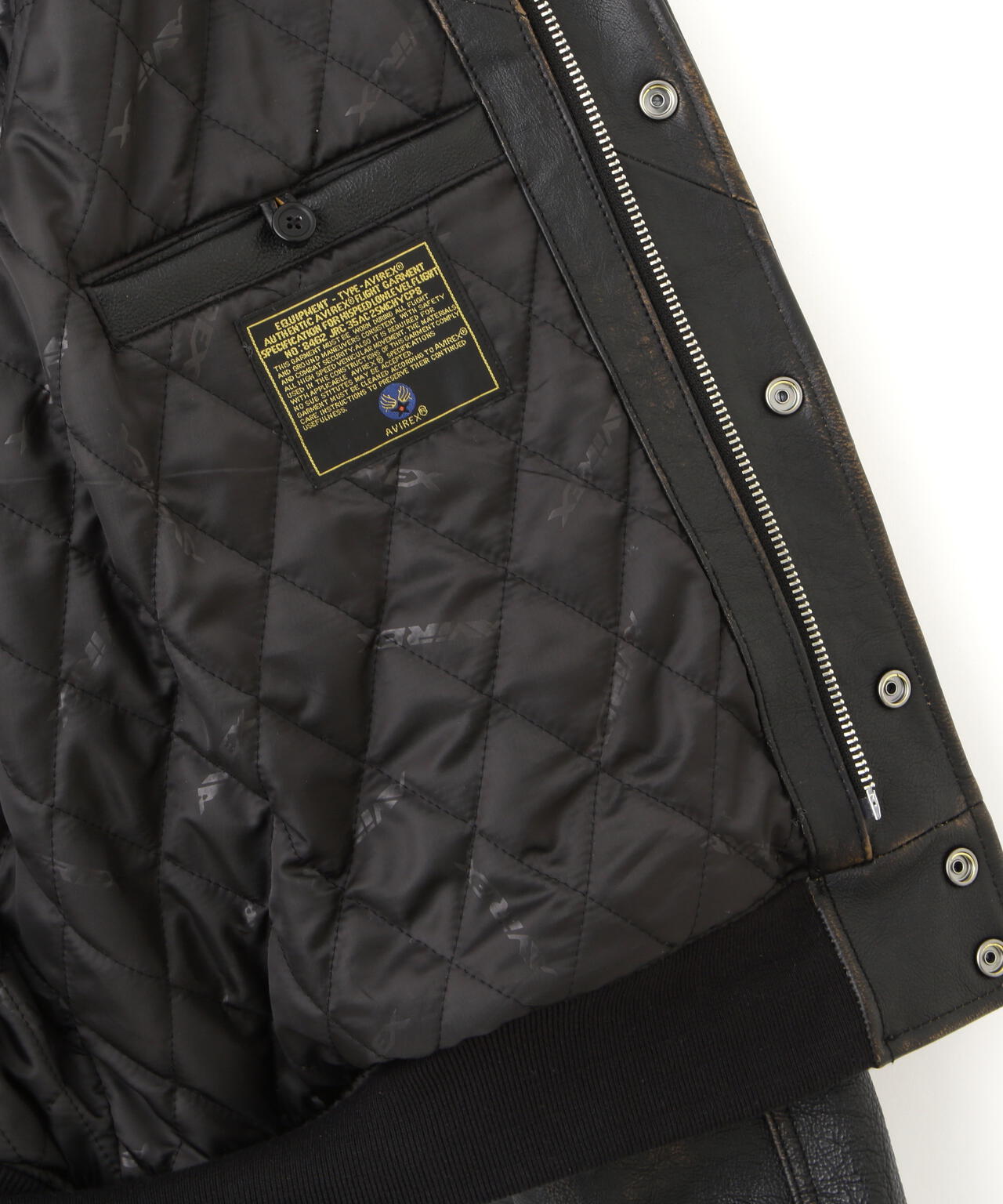 VARISTY LEATHER ”GOALERS” VINTAGE BLACK | AVIREX（アヴィレックス