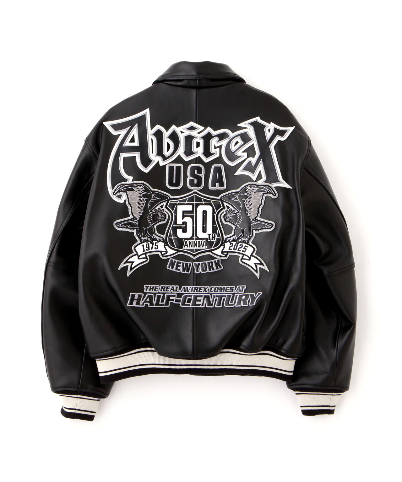 《50th Anniversary》GRAPHIC VARSITY LEATHER JACKET