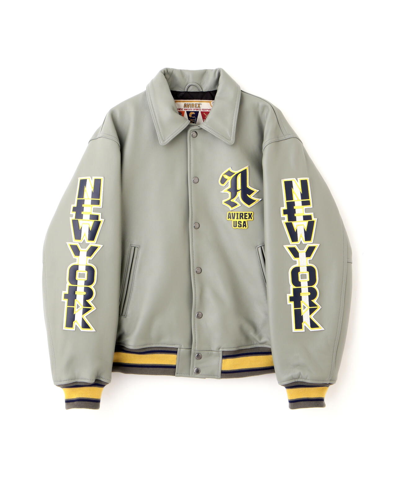 AVIREX アメリカンクラシック レザージャケット 50th Anniversary》GRAPHIC VARSITY LEATHER JACKET | AVIREX