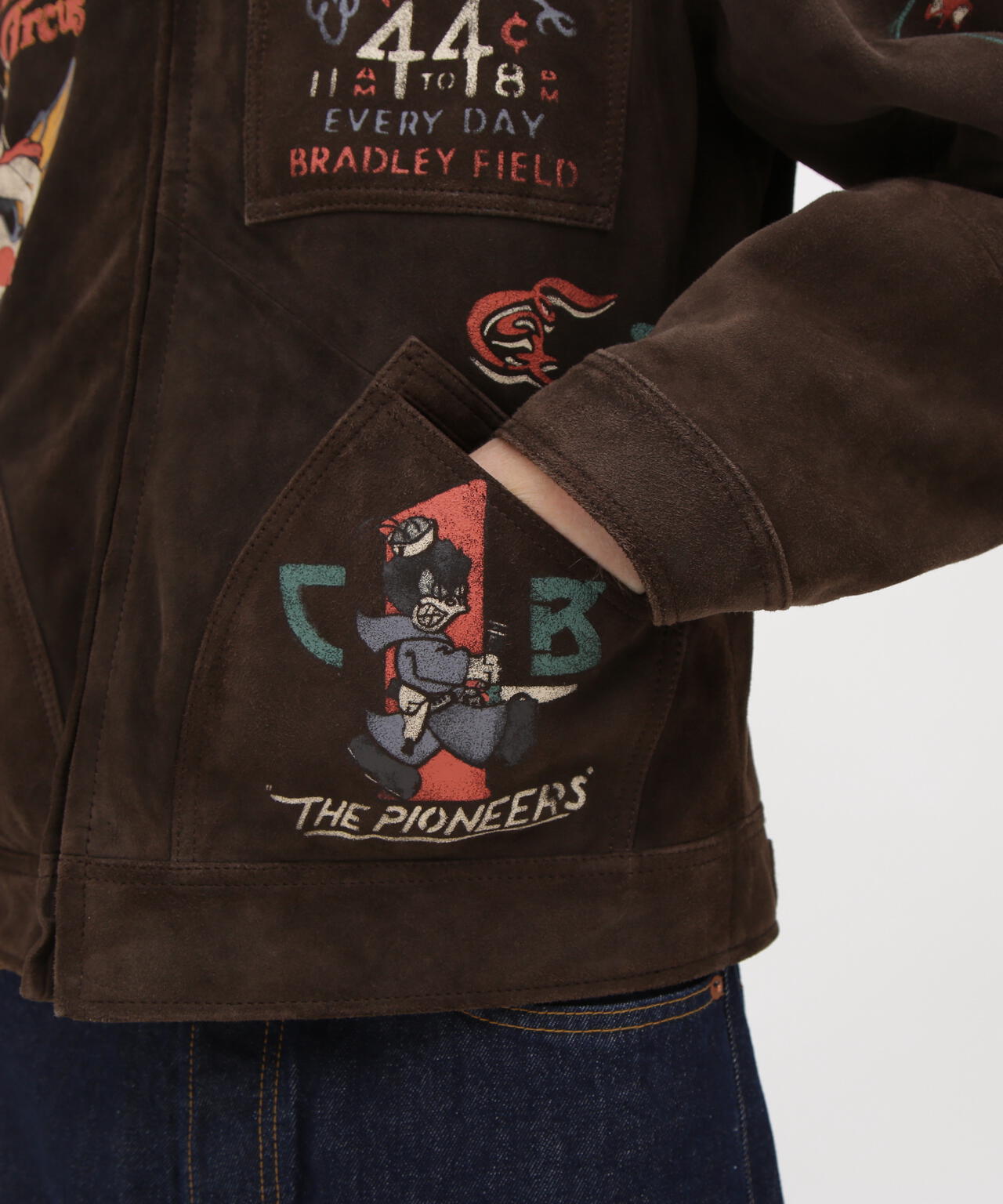 《RESTORE COLLECTION》SHEEP SUEDE TRACK JACKET ”HISTORY GRAPHIC”