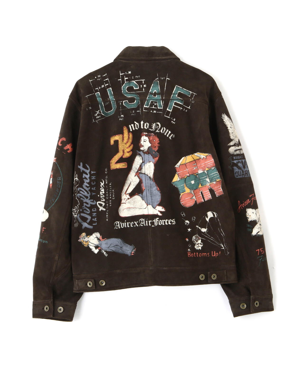 《RESTORE COLLECTION》SHEEP SUEDE TRACK JACKET ”HISTORY GRAPHIC”