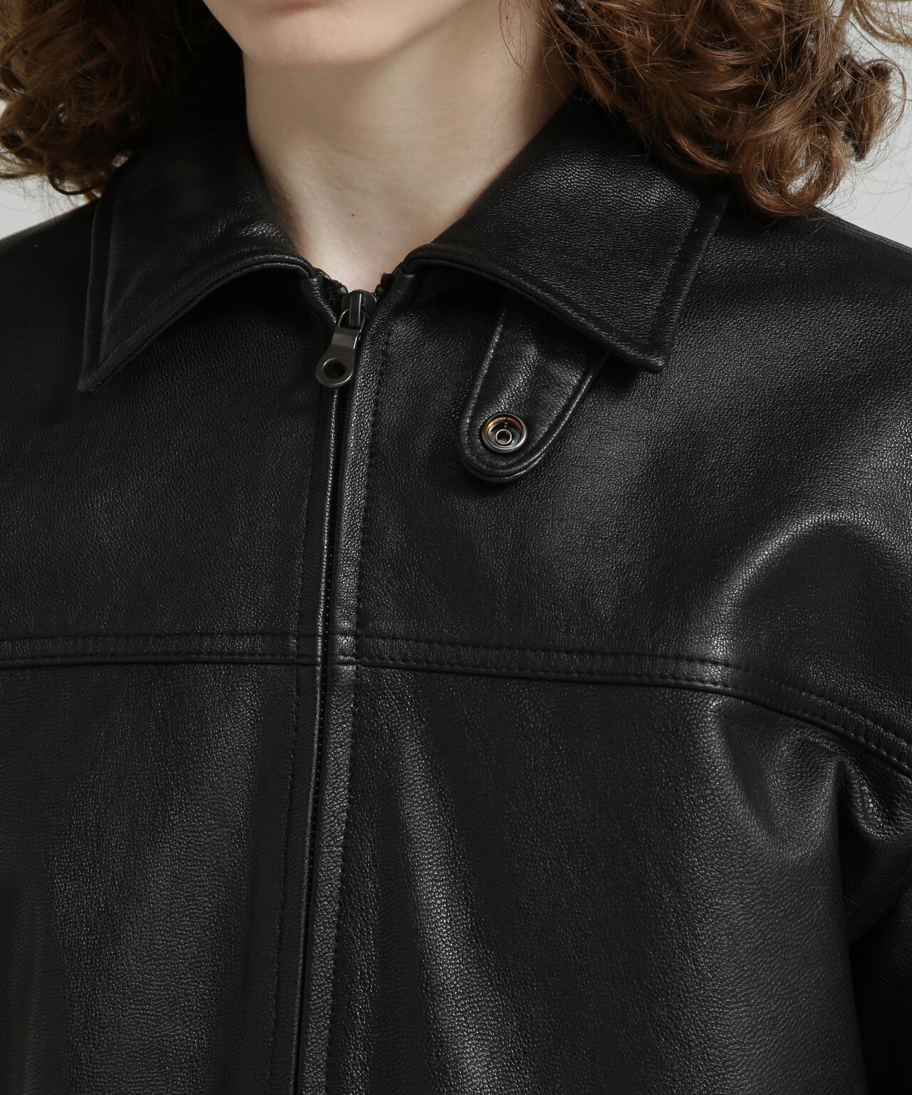 《WOMAN》GOAT VEGE SWING TOP/LEATHER JACKET