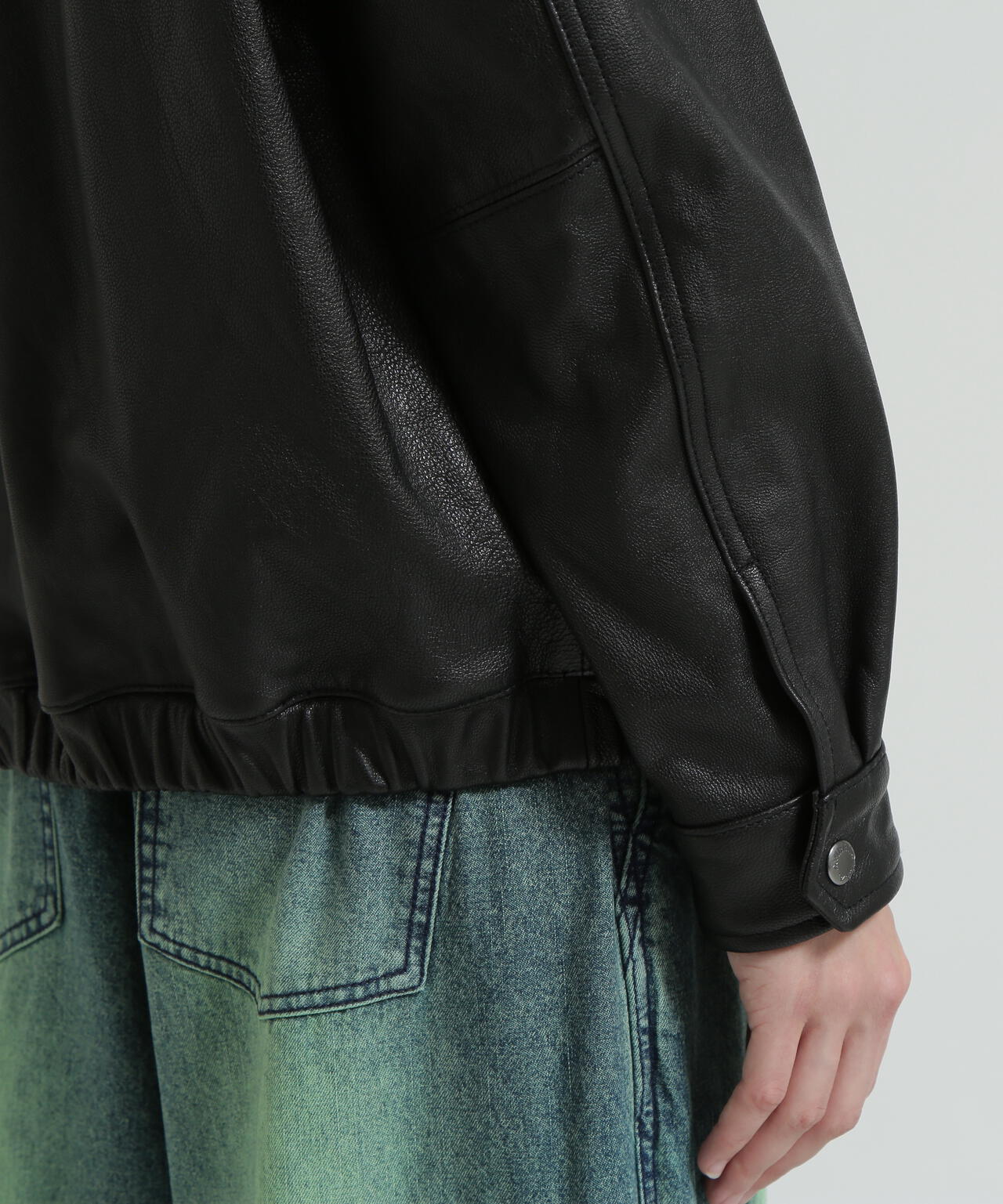 《WOMAN》GOAT VEGE SWING TOP/LEATHER JACKET