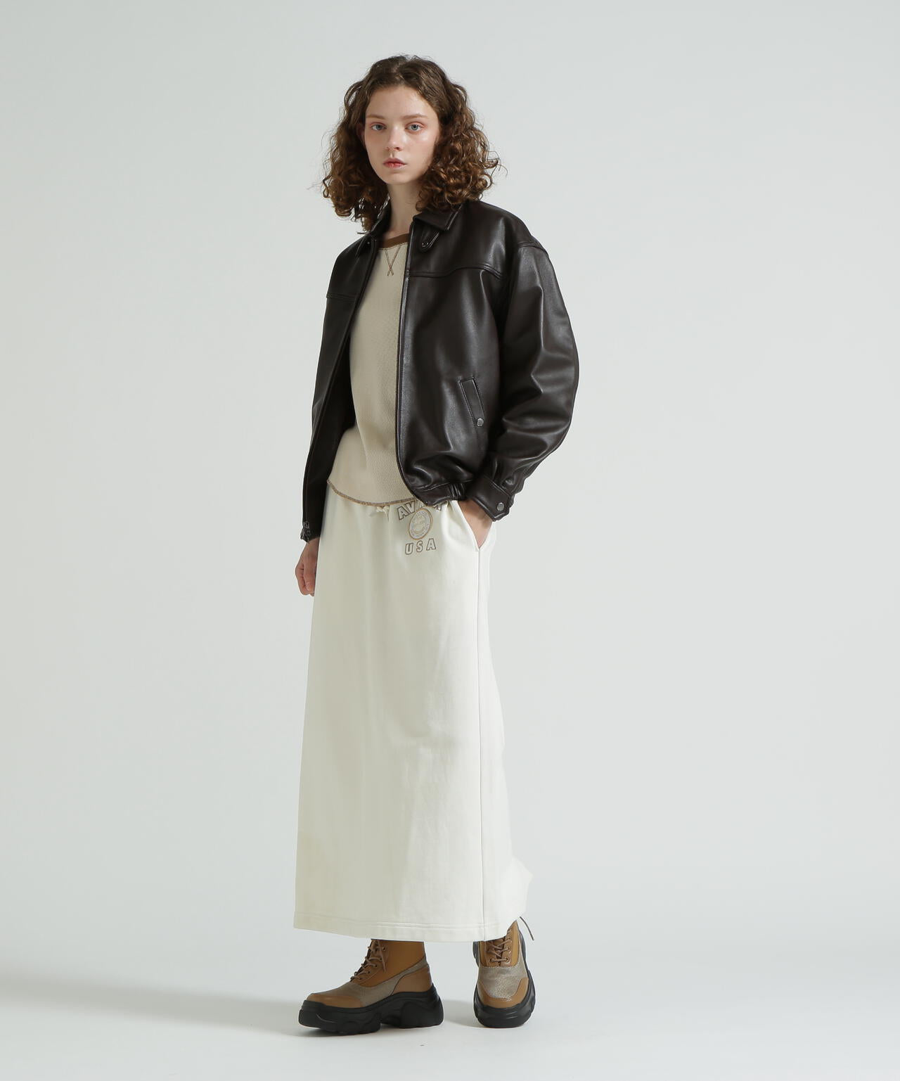 WOMAN》GOAT VEGE SWING TOP/LEATHER JACKET | AVIREX