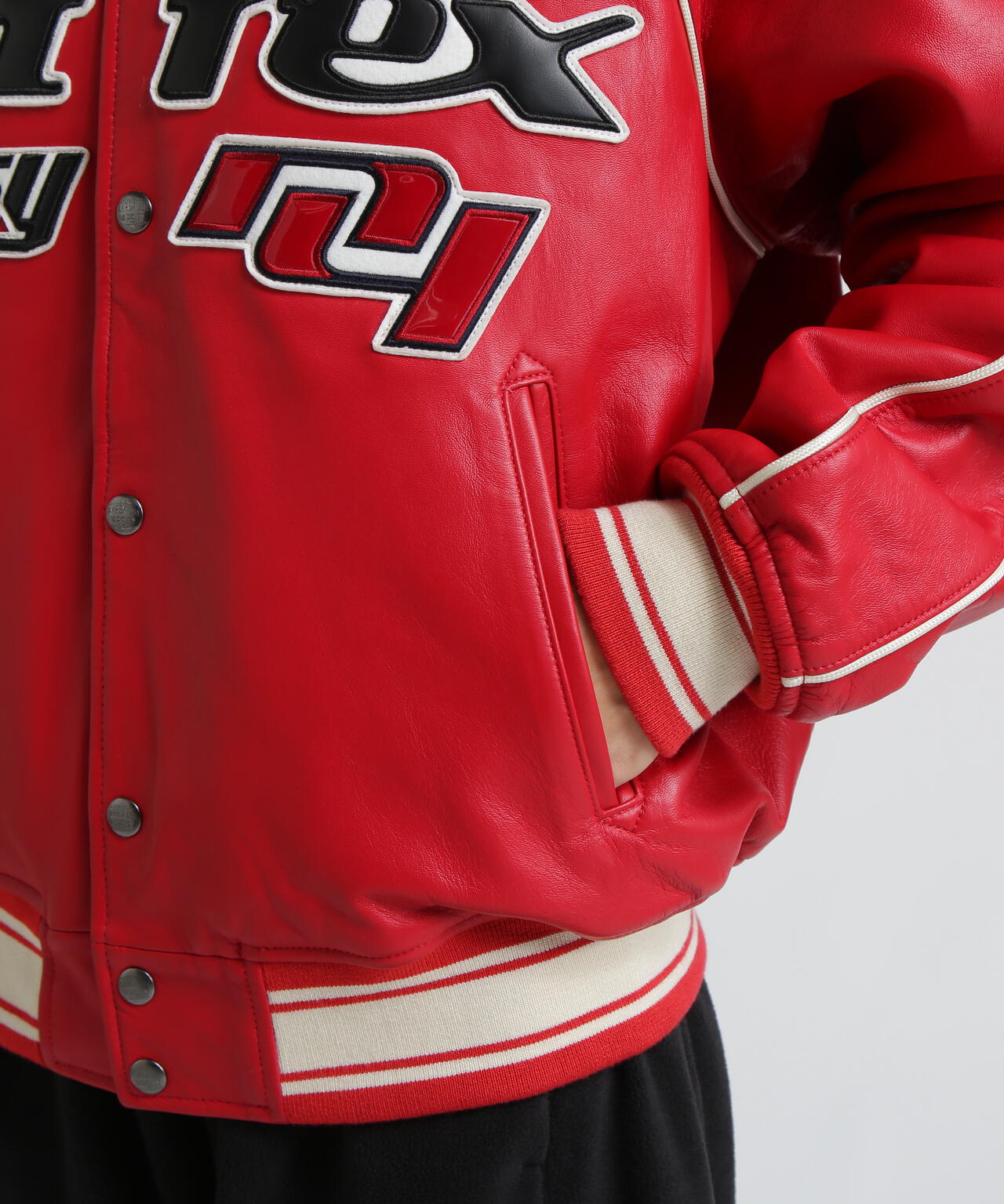 AVIREX×MOUSSY》LEATHER VARSITY JACKET | AVIREX（アヴィレックス