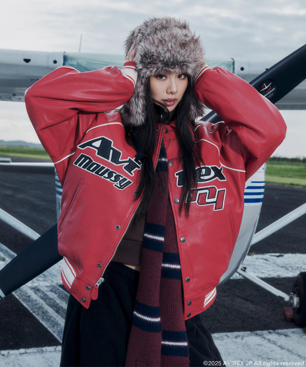 AVIREX×MOUSSY》LEATHER VARSITY JACKET | AVIREX（アヴィレックス 
