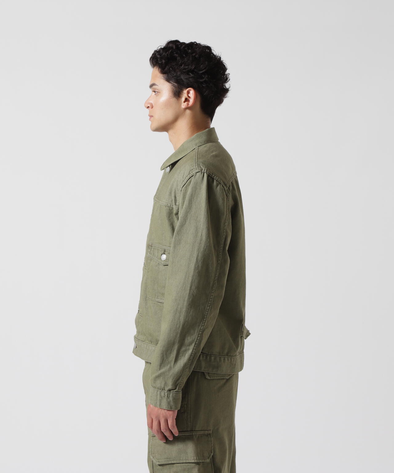 TFQP by HANDROOM》GREEN SELVEDGE MILITARY DENIM JACKET | AVIREX