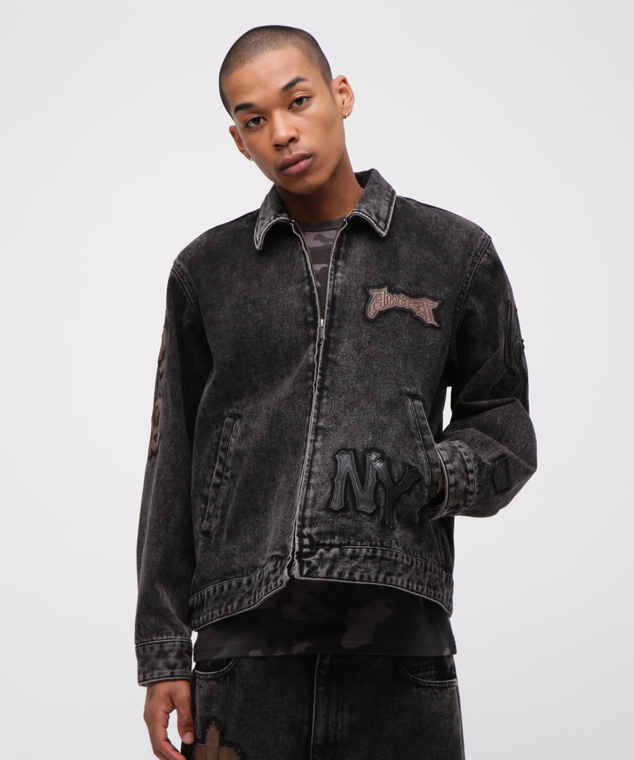 LEATHER PATCH DENIM JACKET | AVIREX（アヴィレックス） ｜【公式