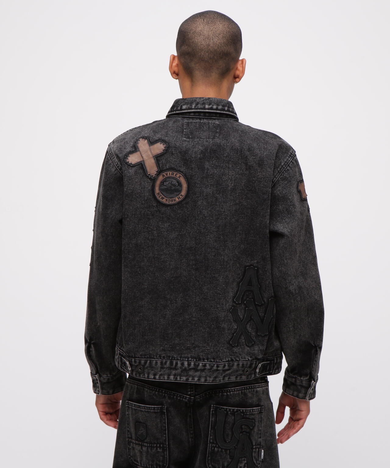 LEATHER PATCH DENIM JACKET | AVIREX（アヴィレックス） ｜【公式