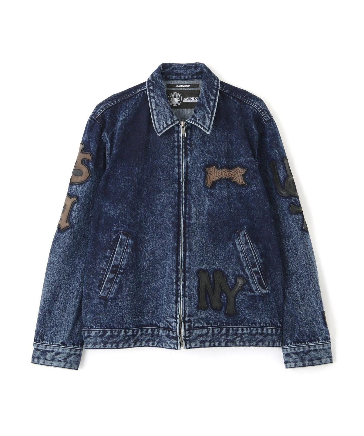 LEATHER PATCH DENIM JACKET | AVIREX（アヴィレックス） ｜【公式 