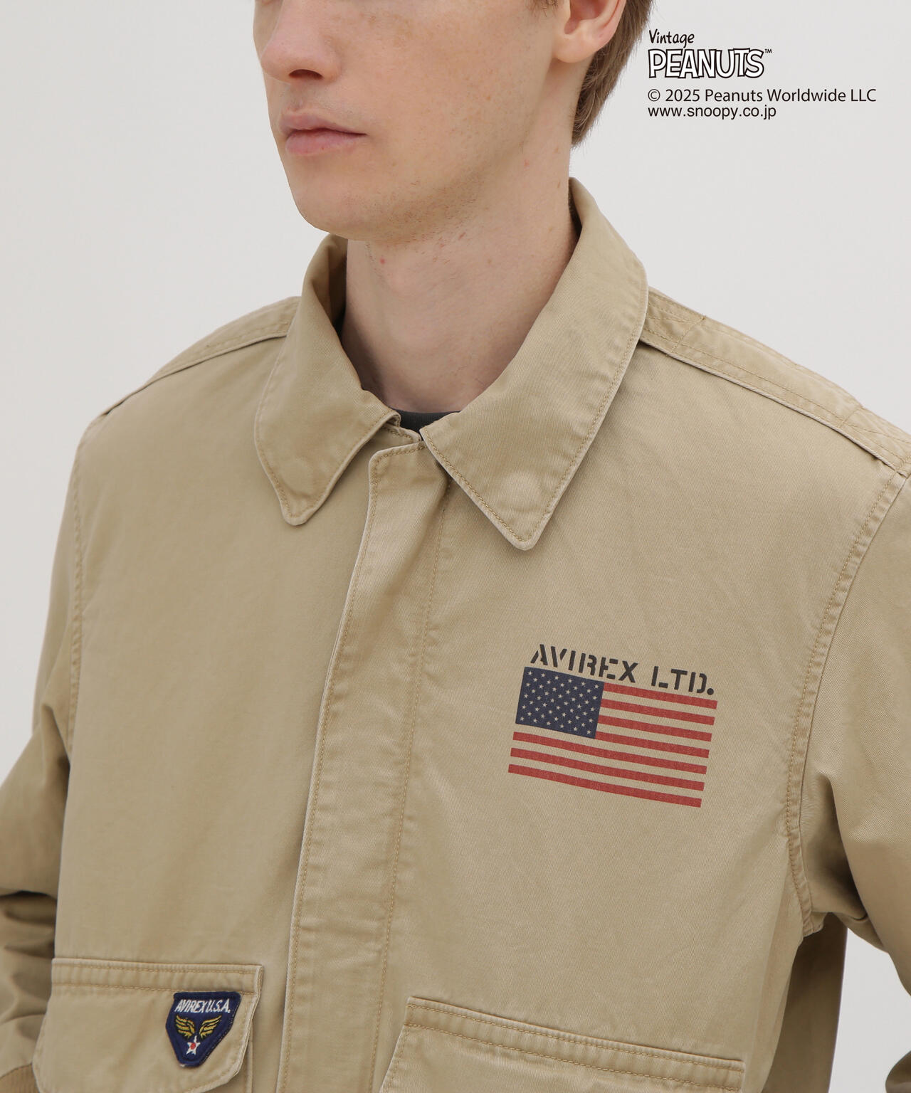 《AVIREX × PEANUTS》COTTON A-2 ”FLYING ACE”