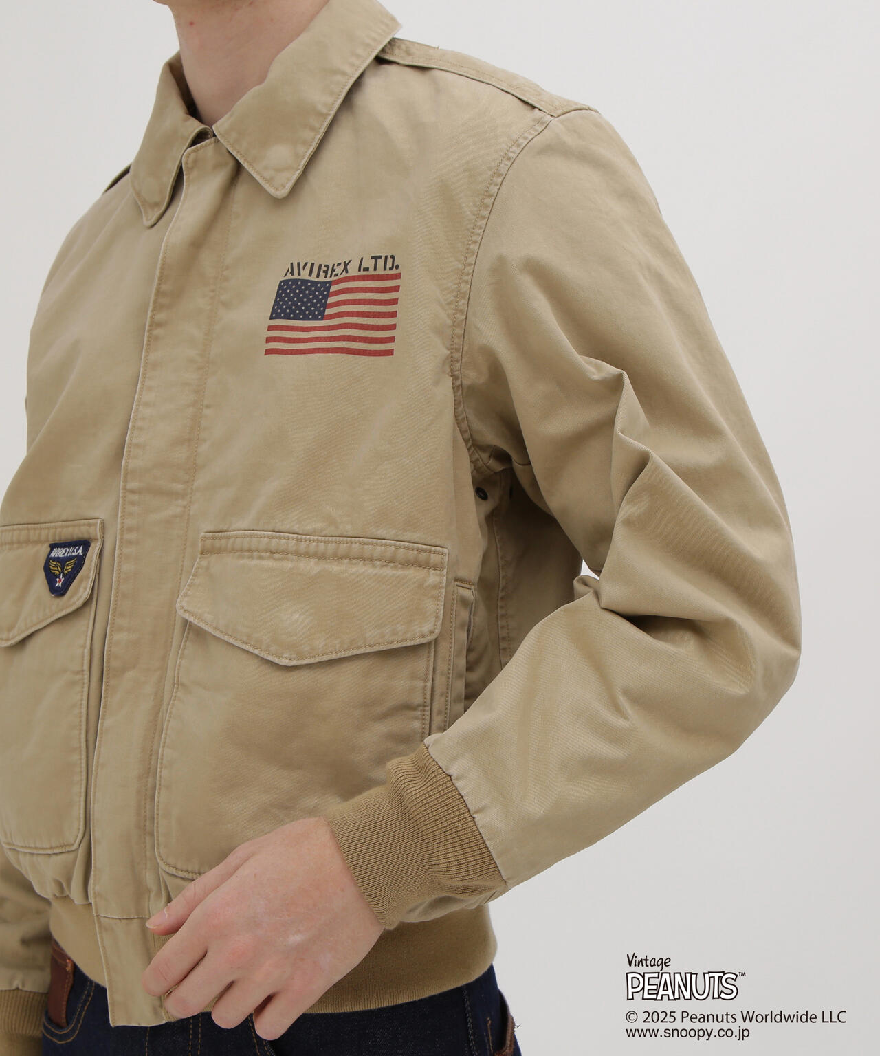 《AVIREX × PEANUTS》COTTON A-2 ”FLYING ACE”