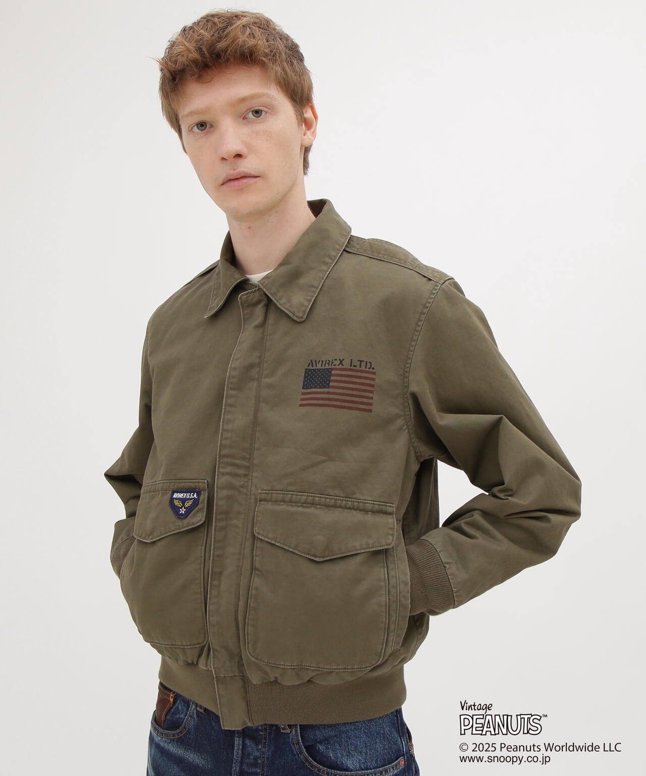 《AVIREX × PEANUTS》COTTON A-2 ”FLYING ACE”