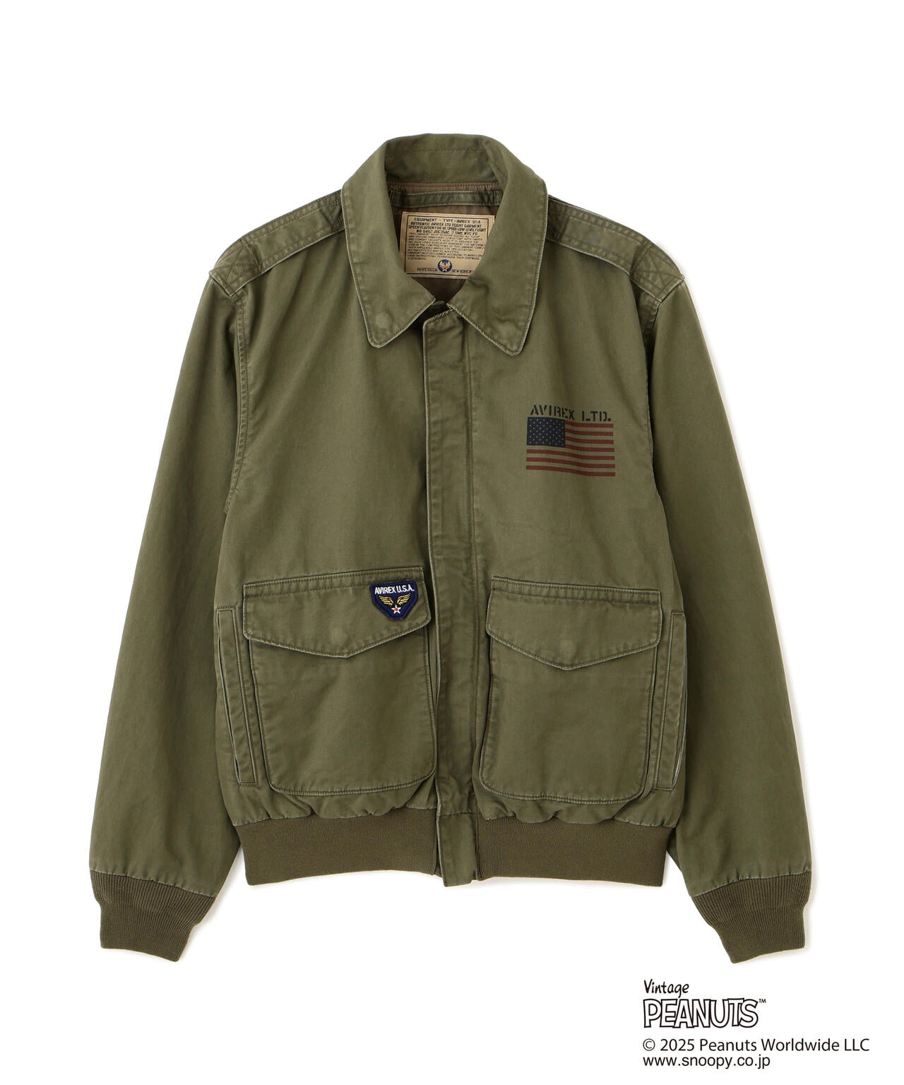 《AVIREX × PEANUTS》COTTON A-2 ”FLYING ACE”