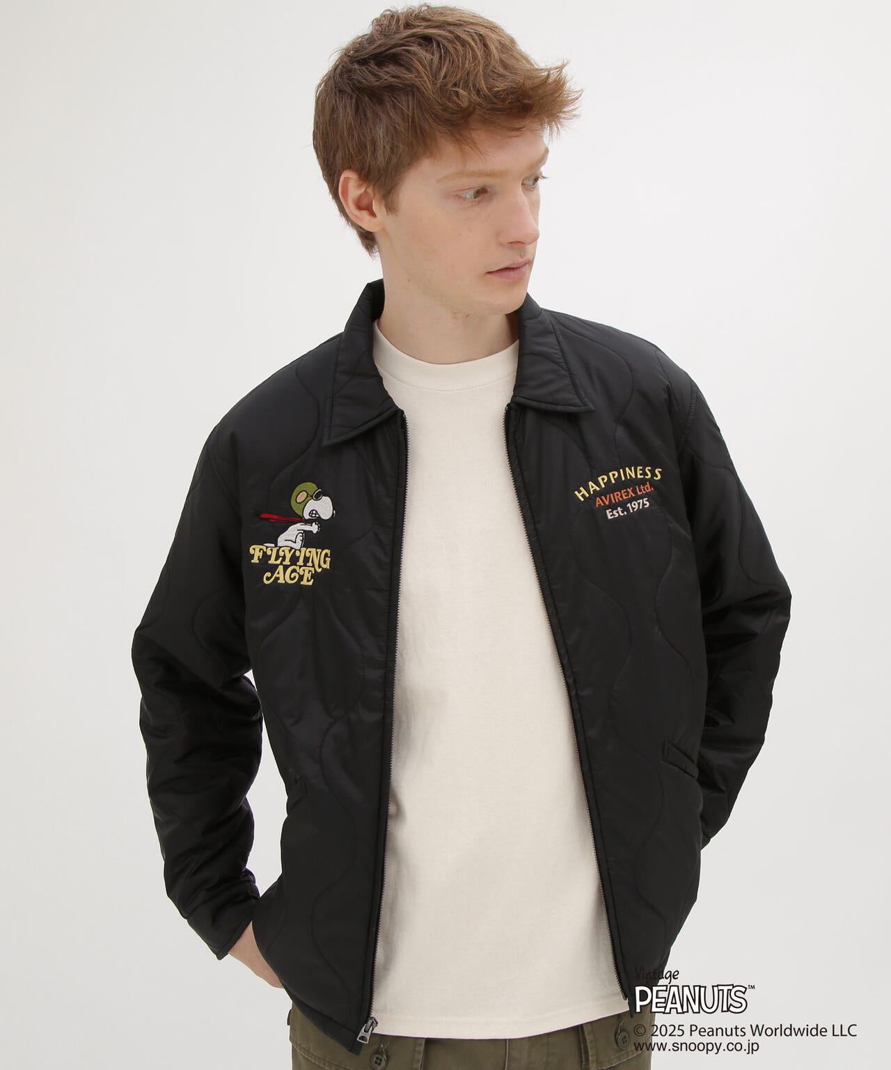 《AVIREX × PEANUTS》QUILTING JACKET ”FLYING ACE”