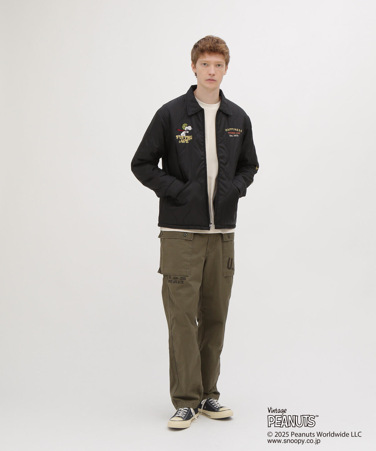 《AVIREX × PEANUTS》QUILTING JACKET ”FLYING ACE”