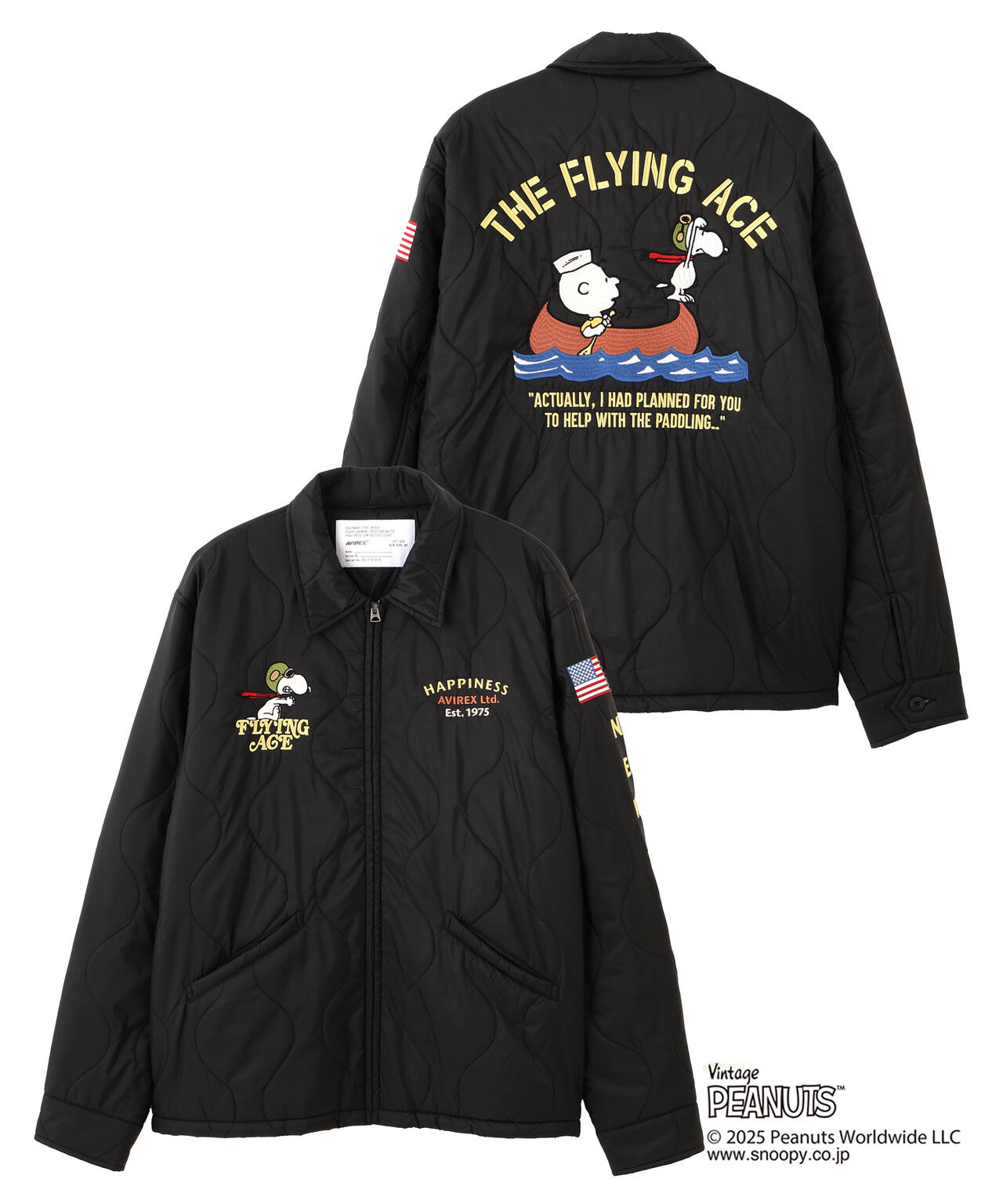 《AVIREX × PEANUTS》QUILTING JACKET ”FLYING ACE”
