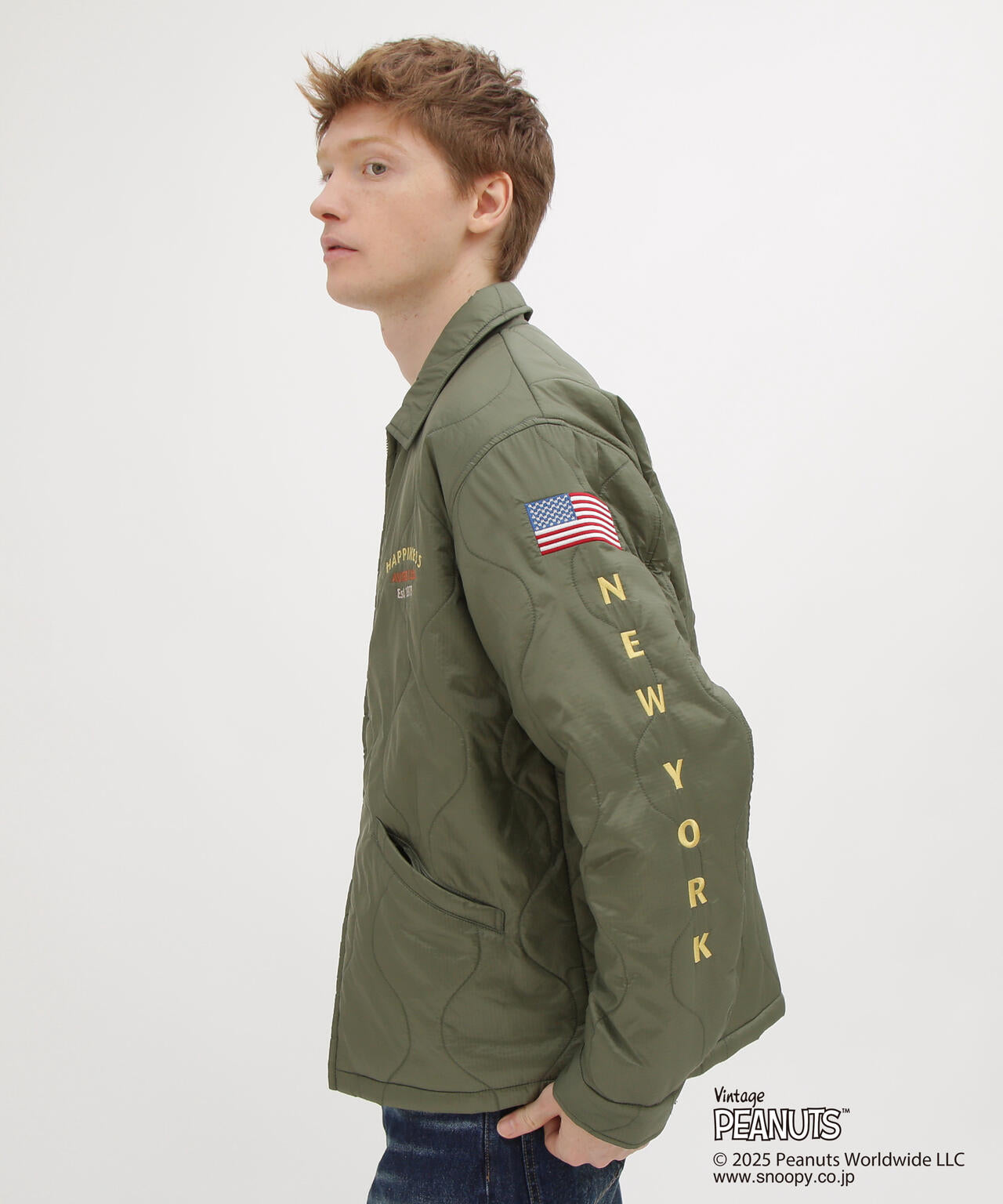 《AVIREX × PEANUTS》QUILTING JACKET ”FLYING ACE”