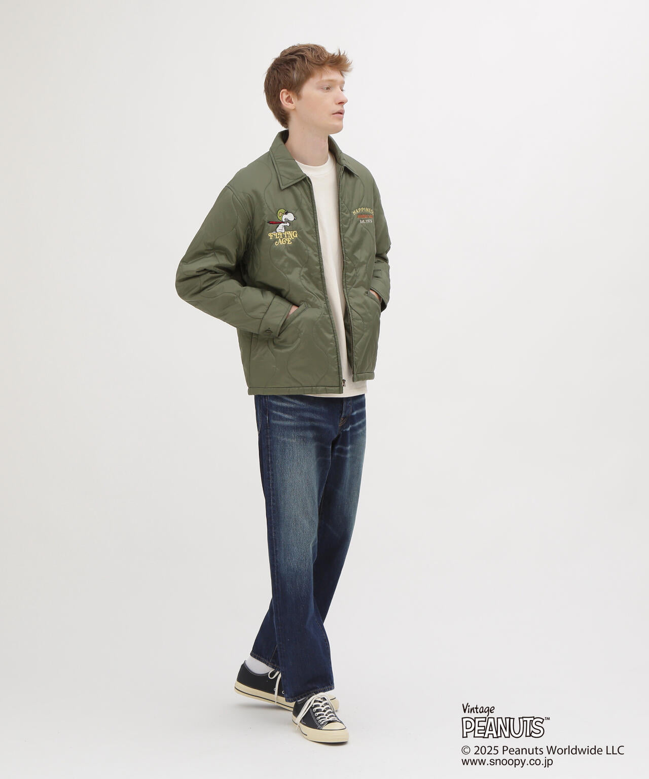 《AVIREX × PEANUTS》QUILTING JACKET ”FLYING ACE”