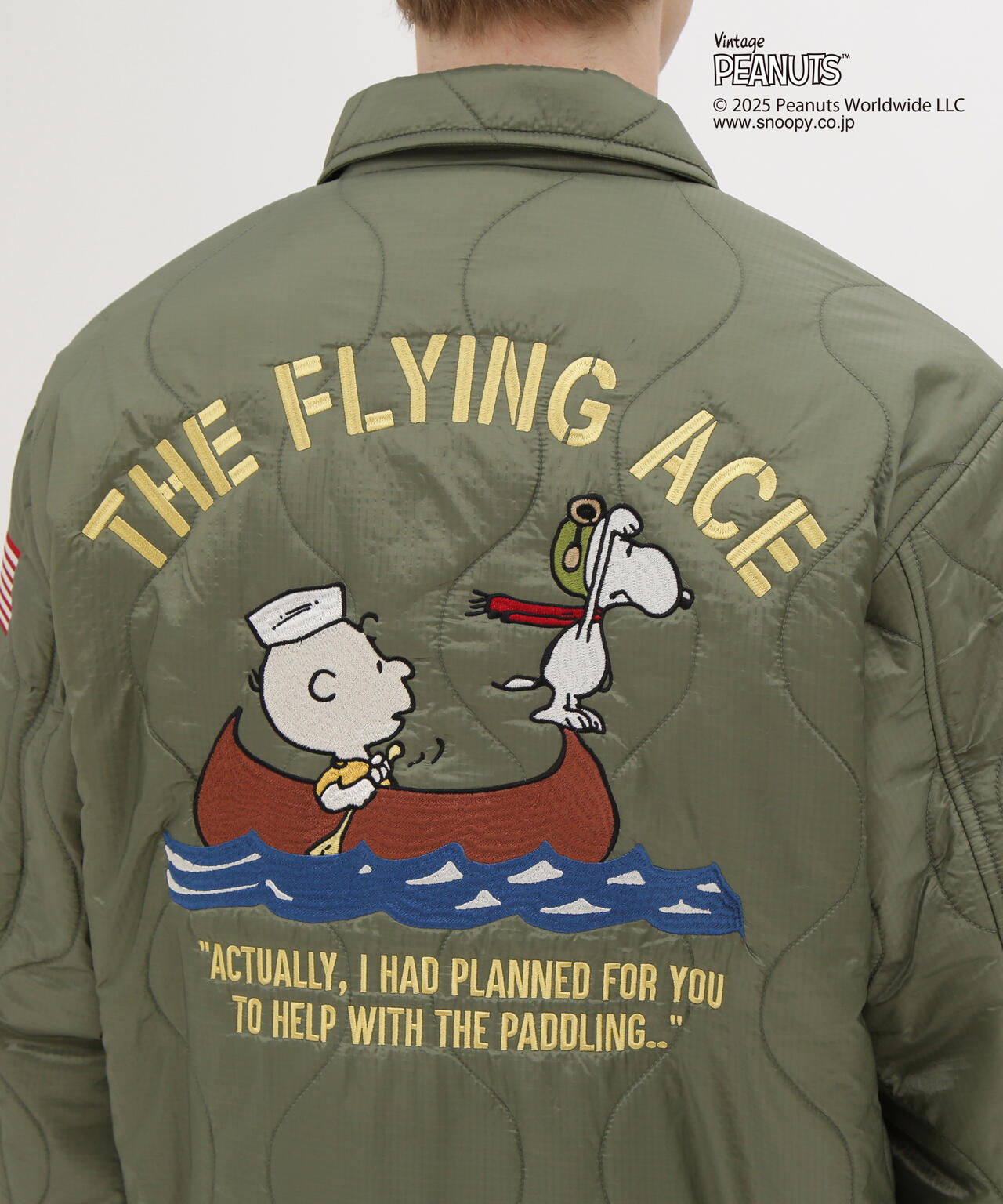 《AVIREX × PEANUTS》QUILTING JACKET ”FLYING ACE”