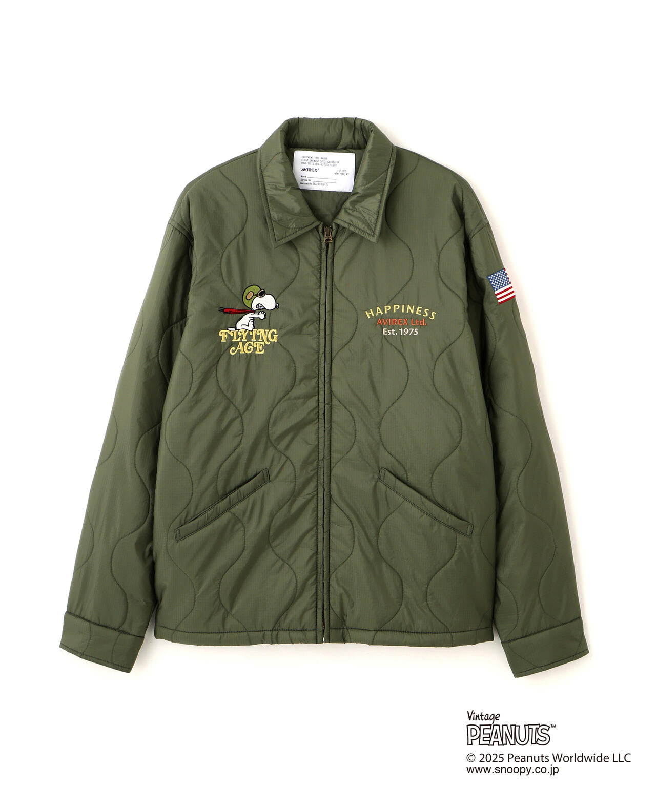 《AVIREX × PEANUTS》QUILTING JACKET ”FLYING ACE”