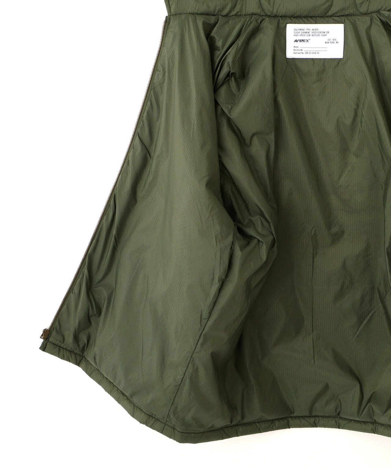 282 OLD AVIREX quilting boa coat テープ　カーキ 282 OLD AVIREX quilting boa coat テープ カーキ