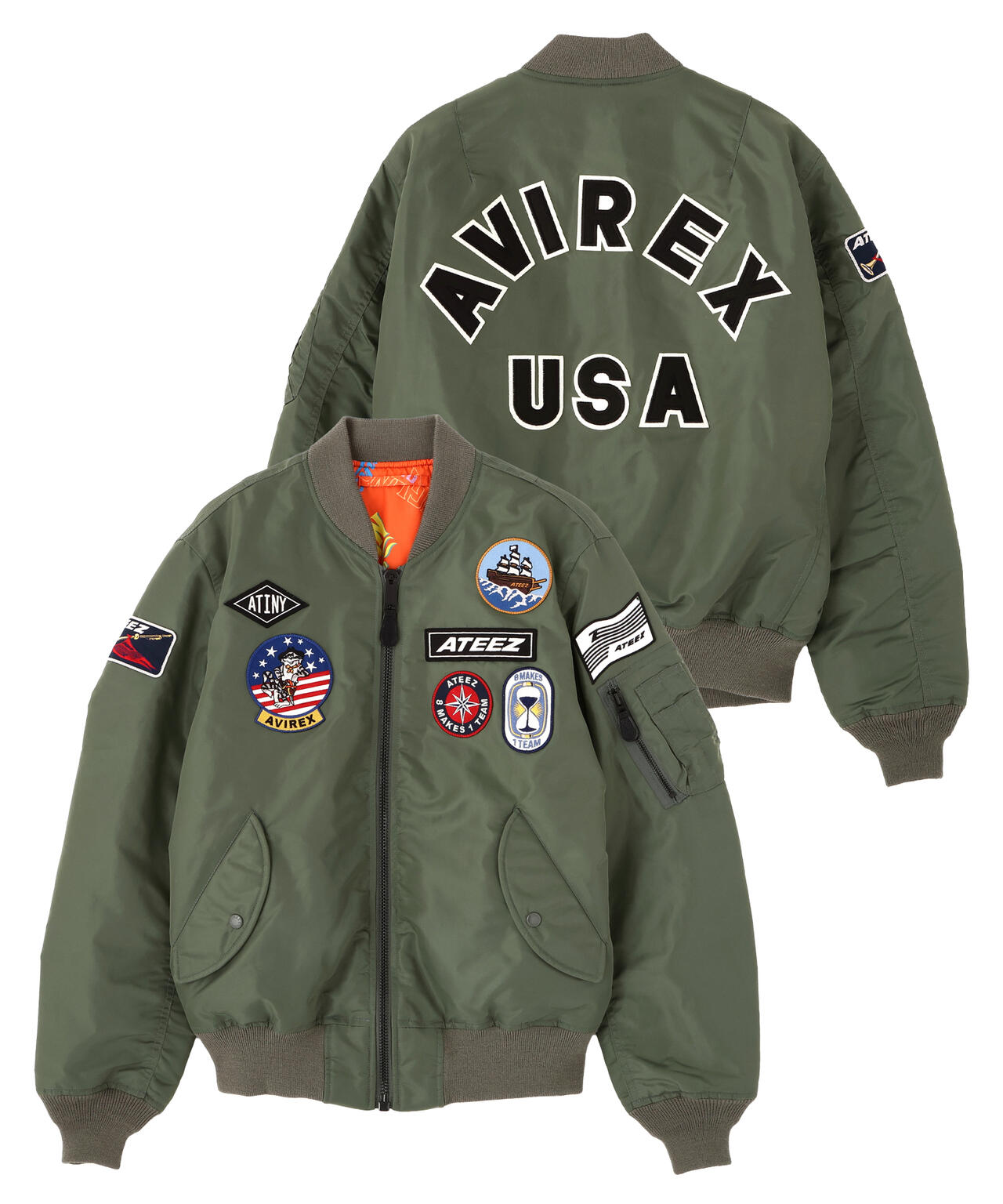 AVIREX × ATEEZ / REVERSIBLE MA-1