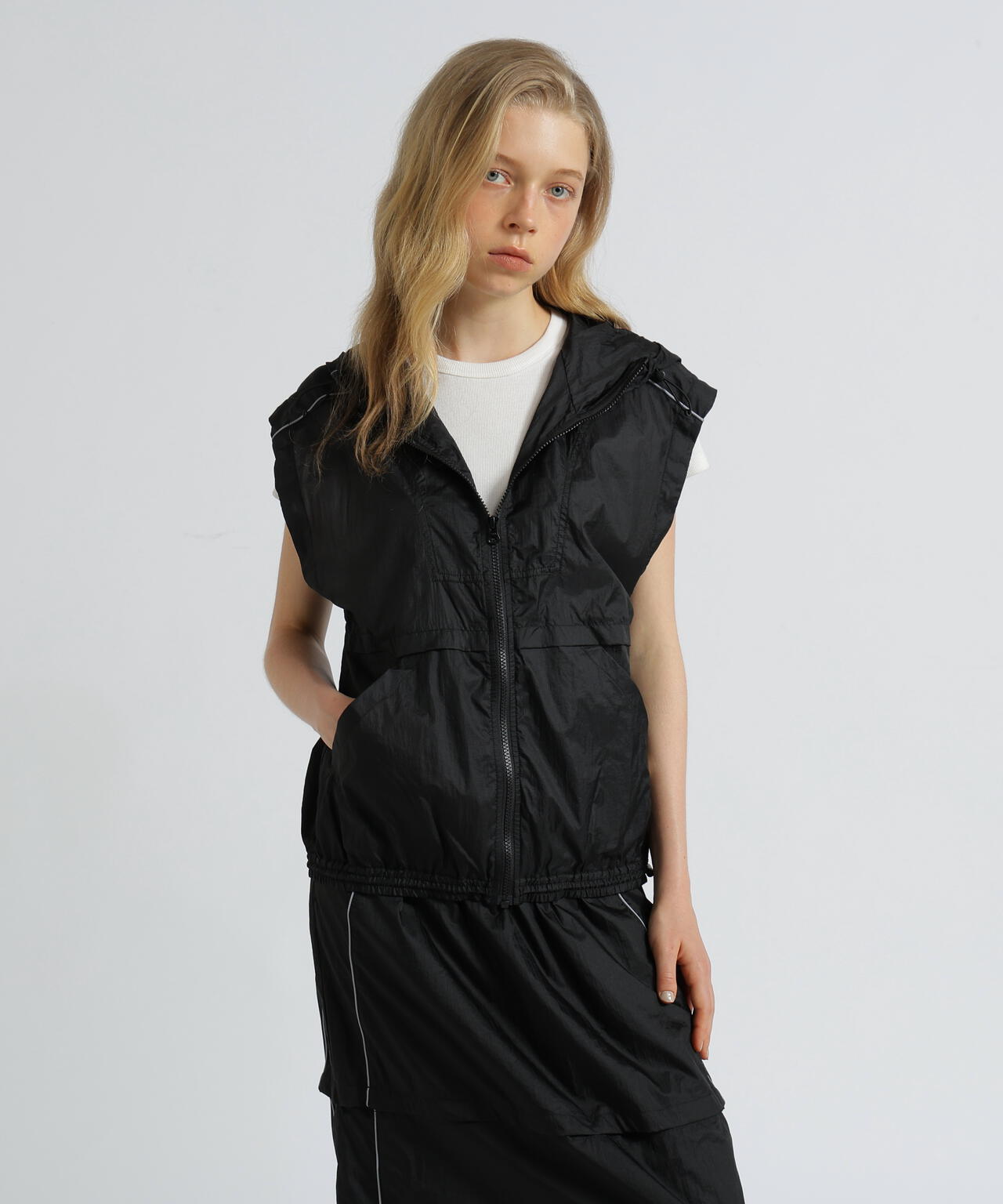 WOMAN》SHEER COLOR SCHEME HOODIE JACKET/シアーカラースキーム