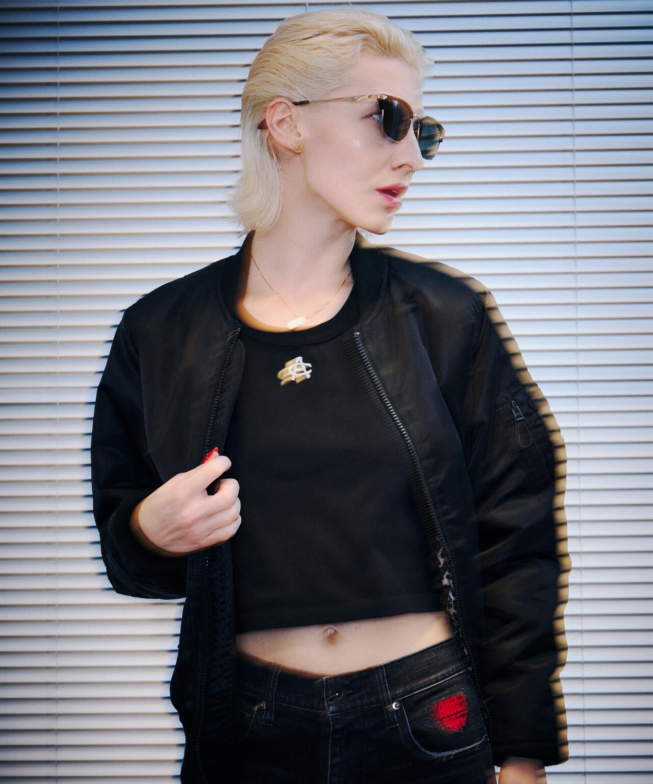 《WOMAN》LEOPARD LOGO MA-1