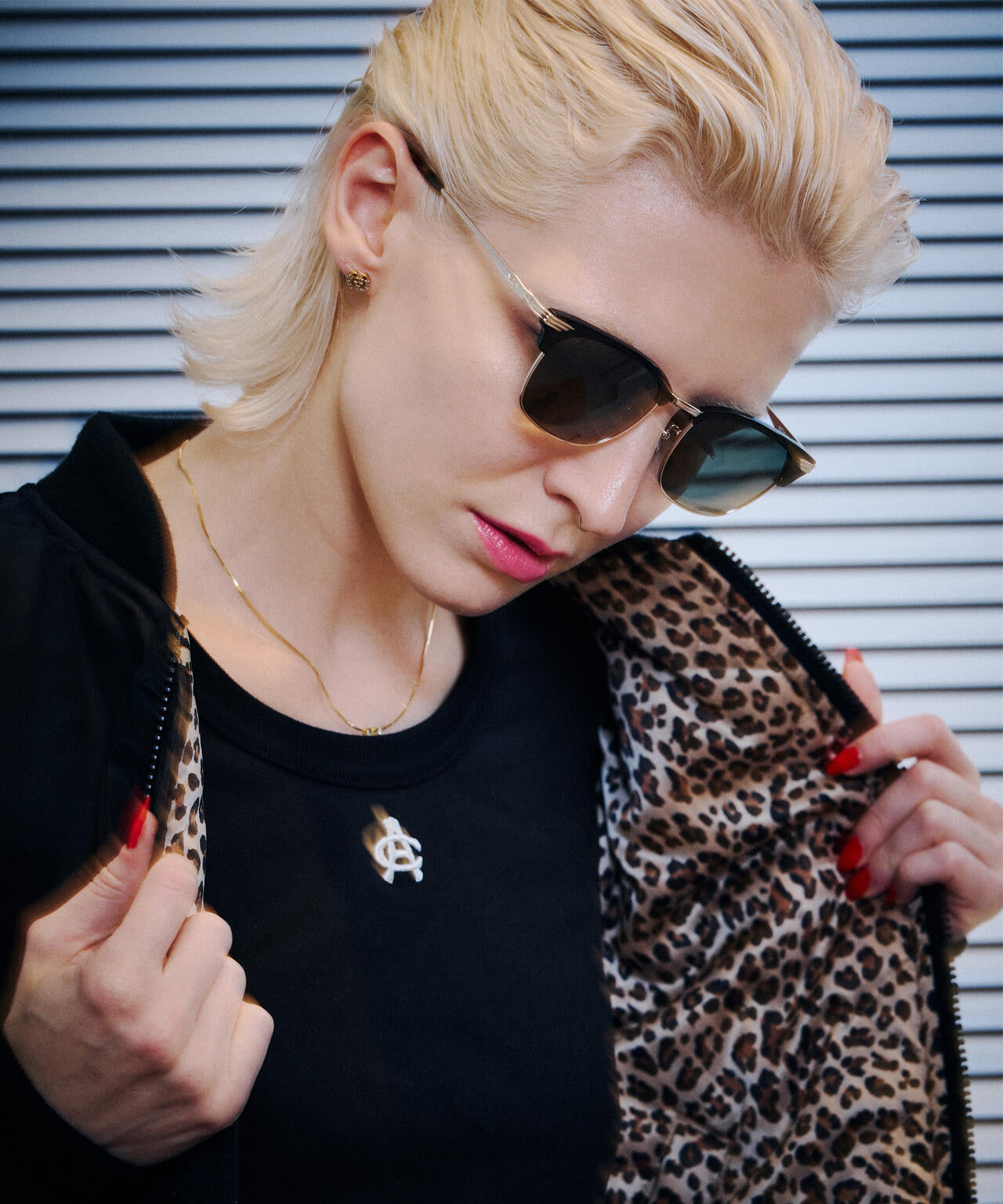 《WOMAN》LEOPARD LOGO MA-1