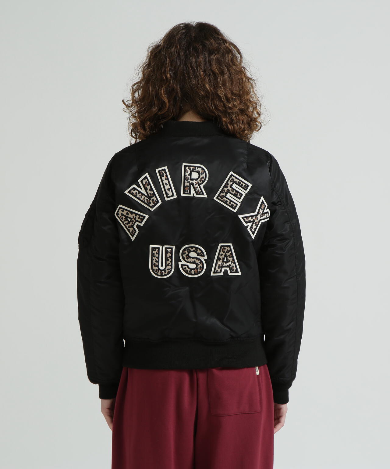 《WOMAN》LEOPARD LOGO MA-1